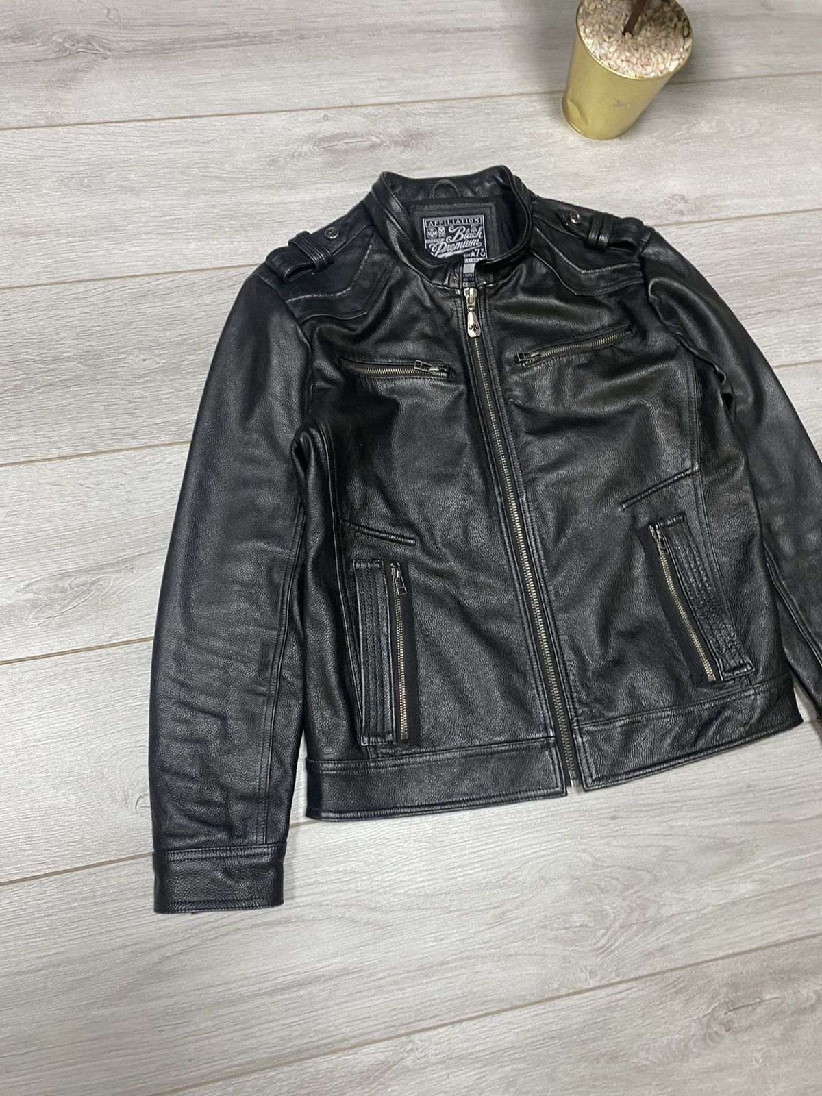 Affliction Affliction style big 3d cross Affiliation leather jacket Size US M / EU 48-50 / 2 - 5 Thumbnail