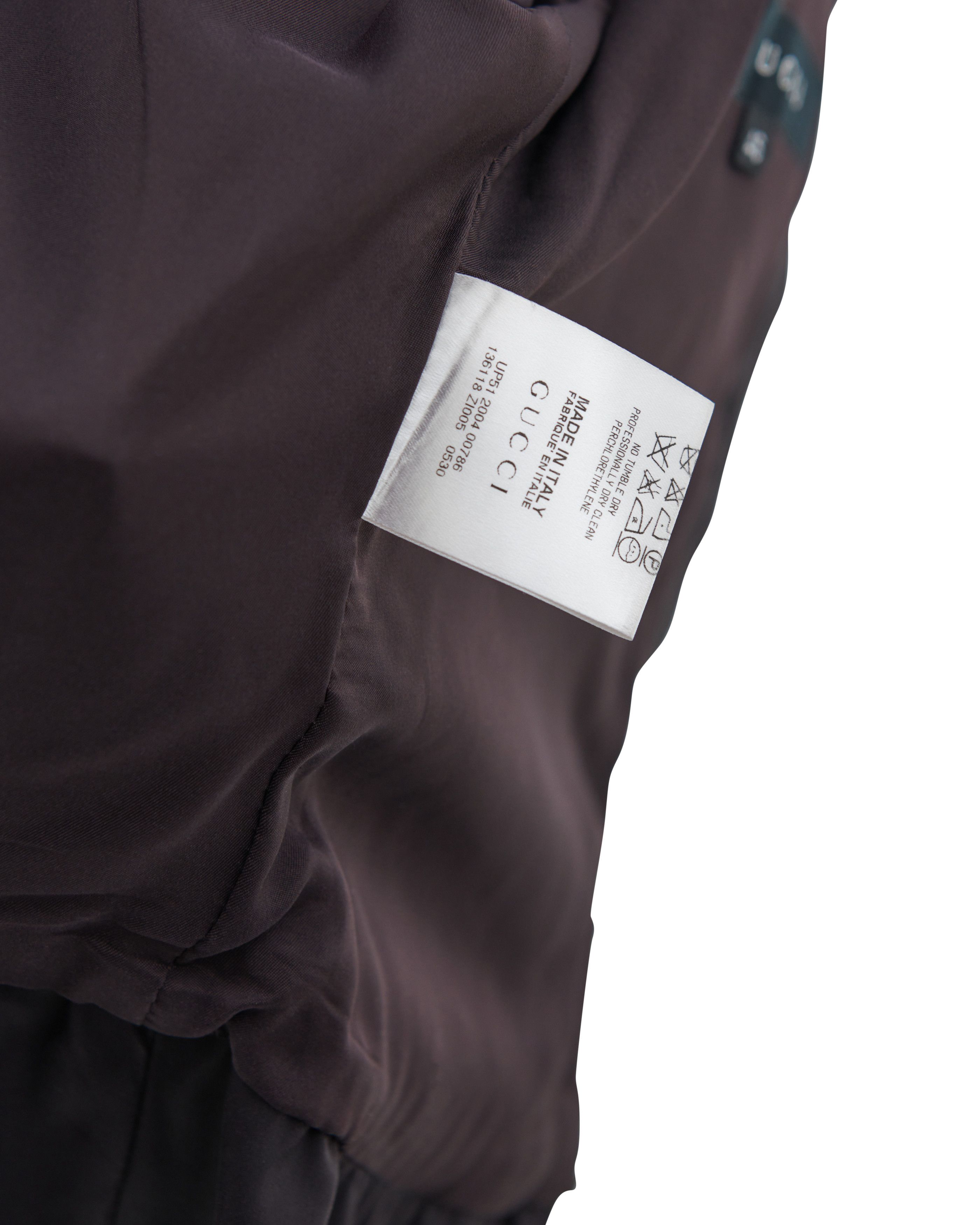 Gucci by Tom Ford F/W 2004 aubergine silk taffeta three pieces set Size S / US 4 / IT 40 - 19 Thumbnail