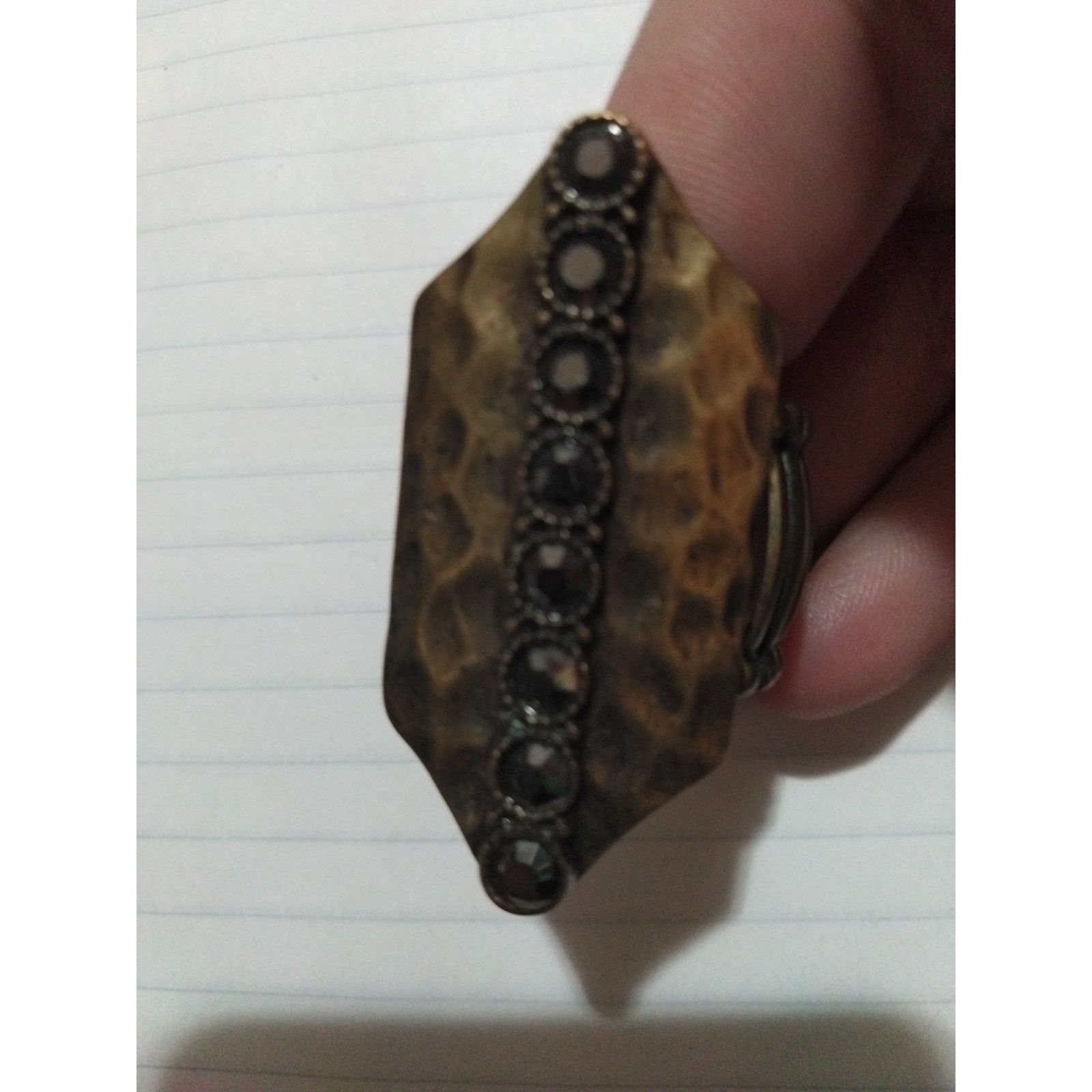 Other Bronze Big Stretch Ring Statement Piece Size ONE SIZE - 1 Thumbnail