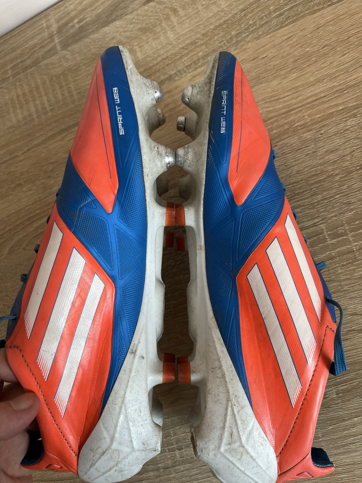 Vintage Adidas F50 adizero Leather Elit Orange boots Size US 9 / EU 42 - 13 Thumbnail
