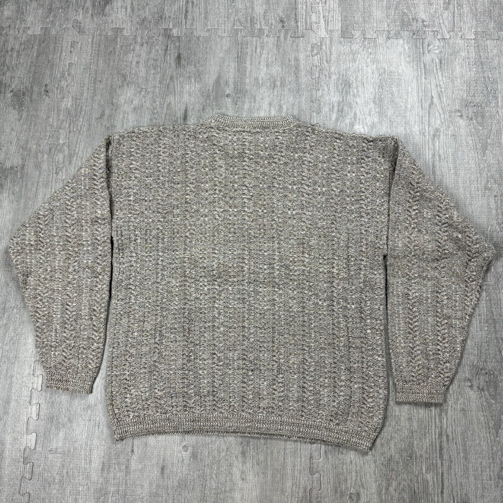 Bill Blass VINTAGE Bill Blass USA Men's Gray Long Sleeve Waffle Knit Crewneck Sweater Fall Winter Casual Formal Size US L / EU 52-54 / 3 - 5 Thumbnail