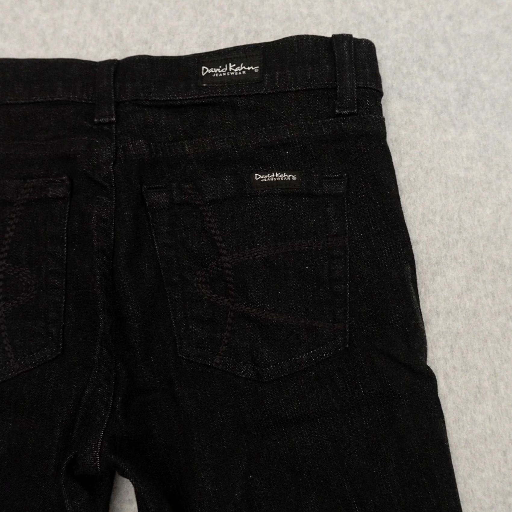Vintage DAVID KHAN Jeans Womens 26 Skinny Black Stretch Denim Made in USA Size 26" / US 2 / IT 38 - 5 Thumbnail