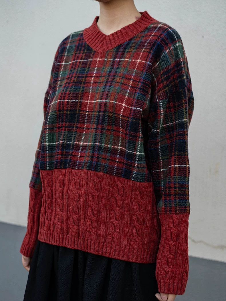 Kenzo KENZO Red checkered knit sweater Size M / US 6-8 / IT 42-44 - 5 Thumbnail