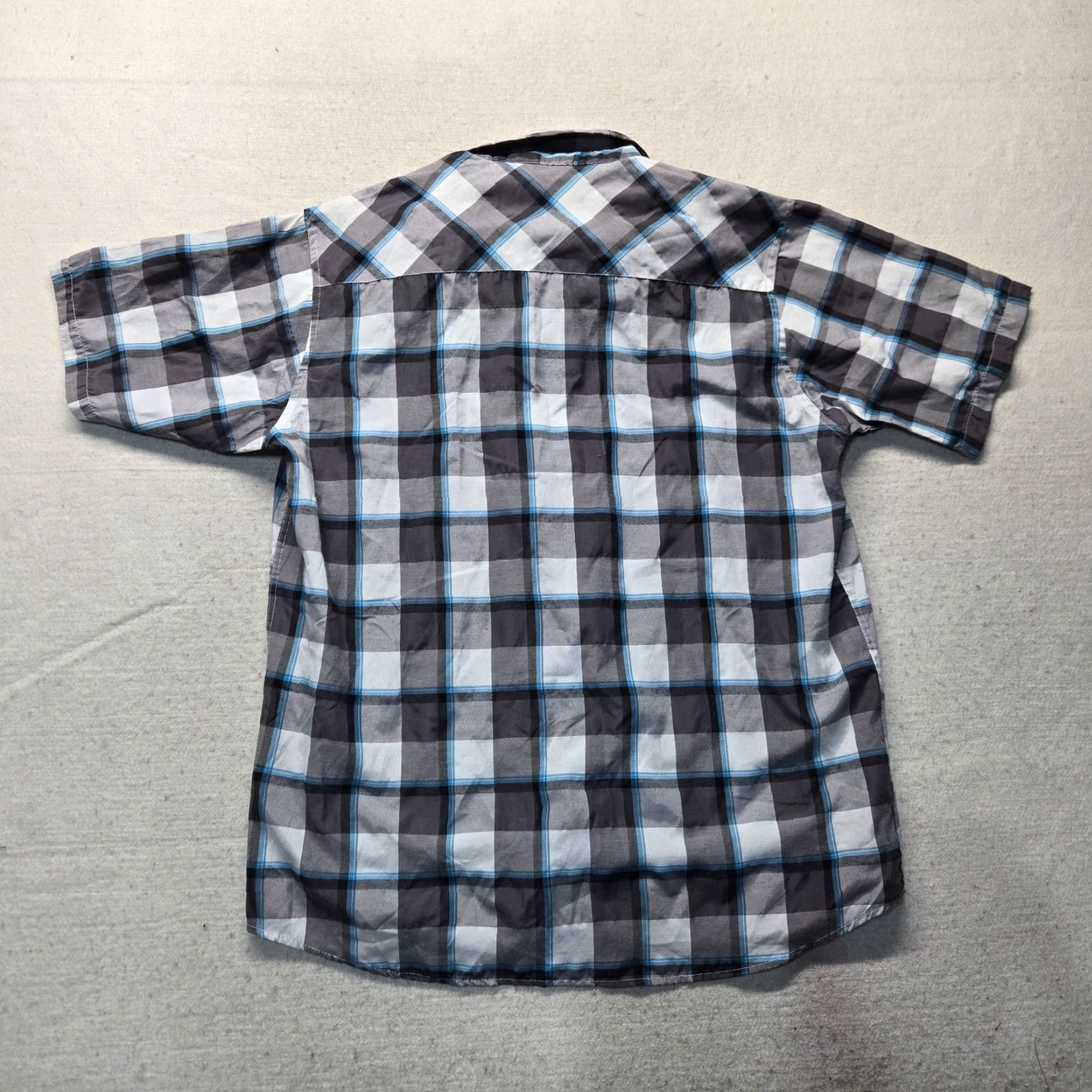 Vintage Swiss Cross Shirt Mens XL Gray Plaid Short Sleeve Button-Up Casual Size US 36 / EU 52 - 7 Thumbnail