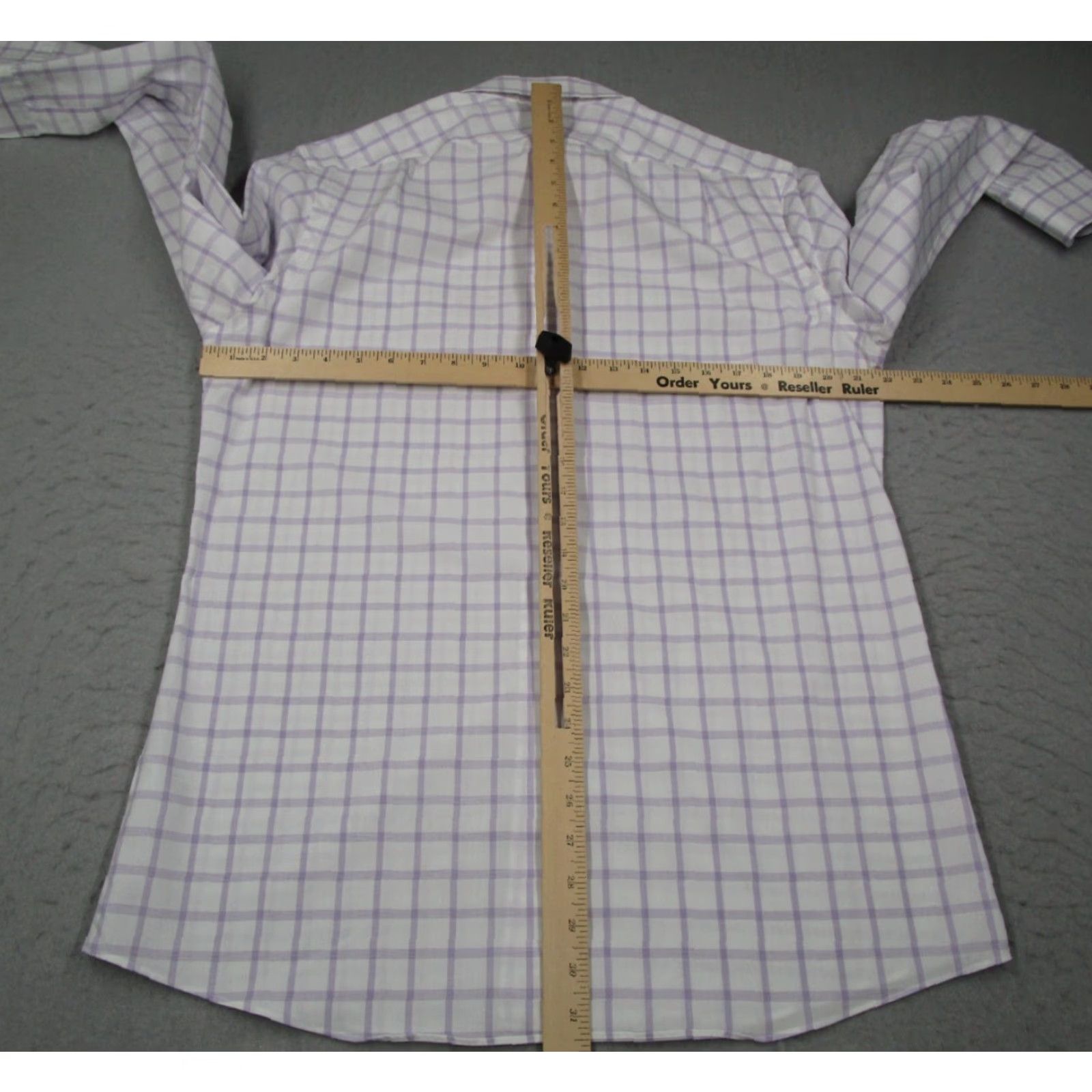 Charles Tyrwhitt Charles Tyrwhitt Dress Shirt Mens 16 35 Purple Slim Fit Non-Iron Button Up Size 34R - 5 Thumbnail