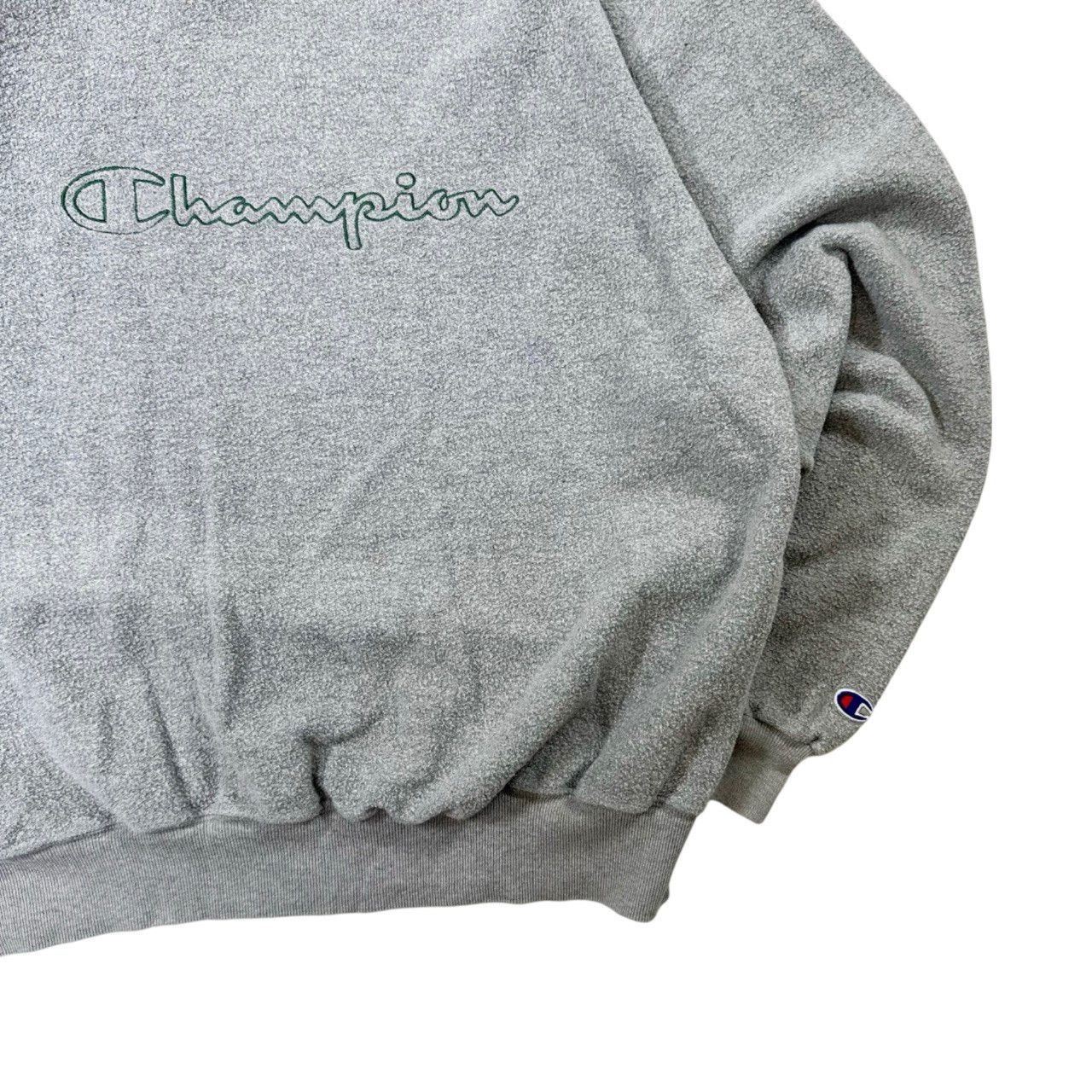Vintage Vintage 00s Champion Spellout Grey Fleece Embroidered Size US L / EU 52-54 / 3 - 3 Thumbnail