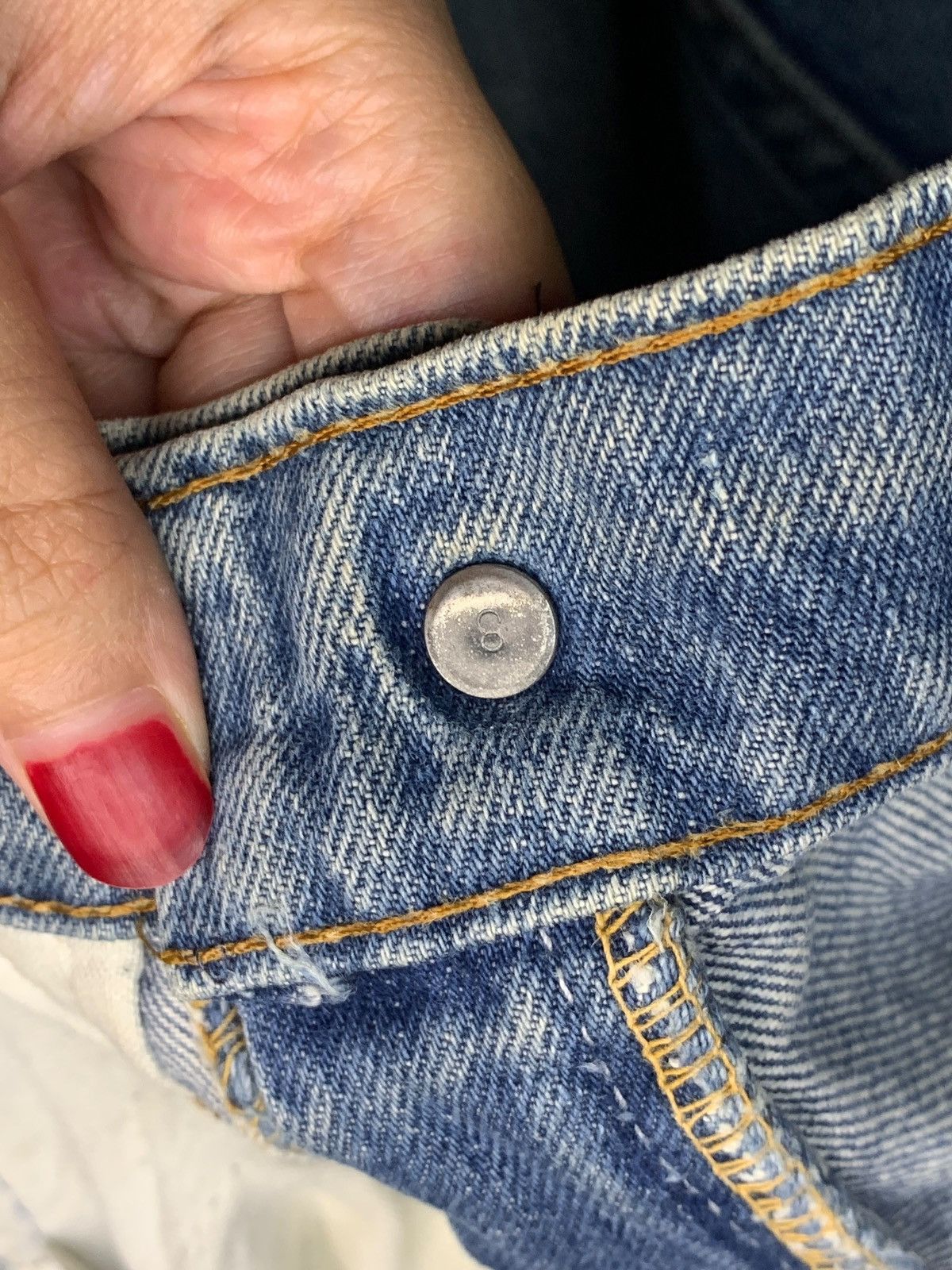 Levi's Vintage 70s Levis 505 Orange Tab Mud Wash Jeans Button #8 Size 28" / US 6 / IT 42 - 3 Thumbnail
