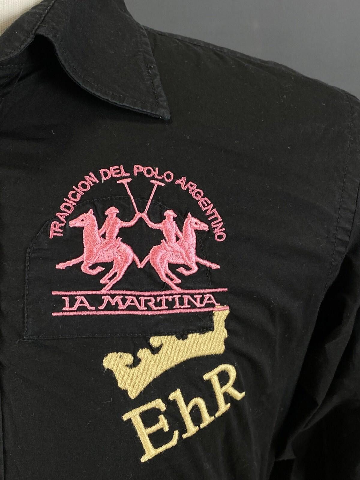 La Martina La Martina Queens Polo Society Black Down Shirt Size M Size US M / EU 48-50 / 2 - 5 Thumbnail