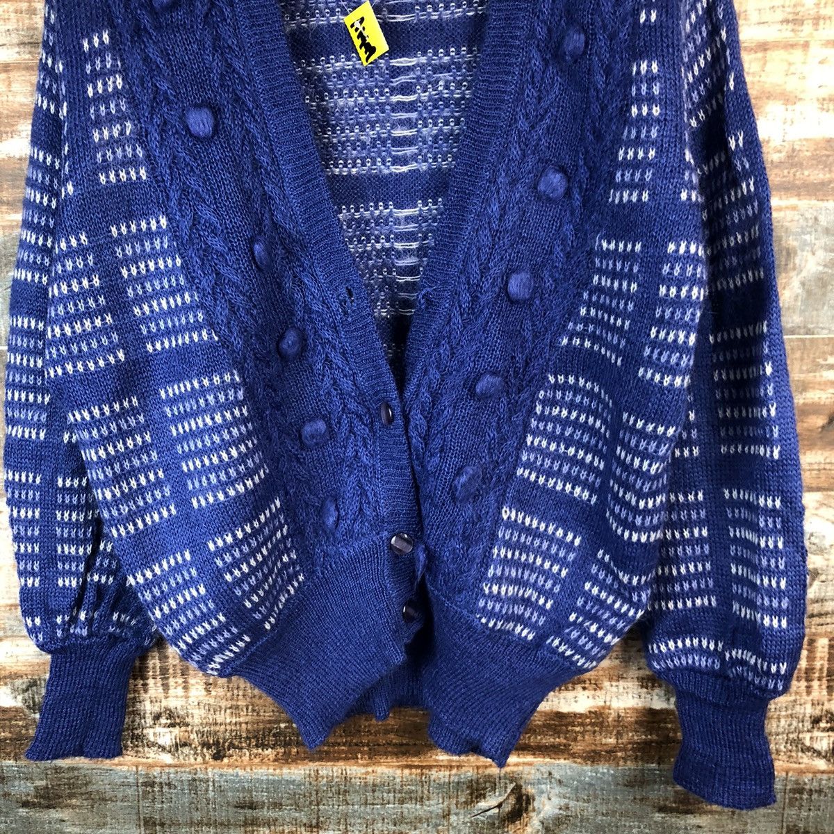 Japanese Brand Chando Rian Blue Cardigan Knitwear vintage #A1490 Size M / US 6-8 / IT 42-44 - 5 Thumbnail