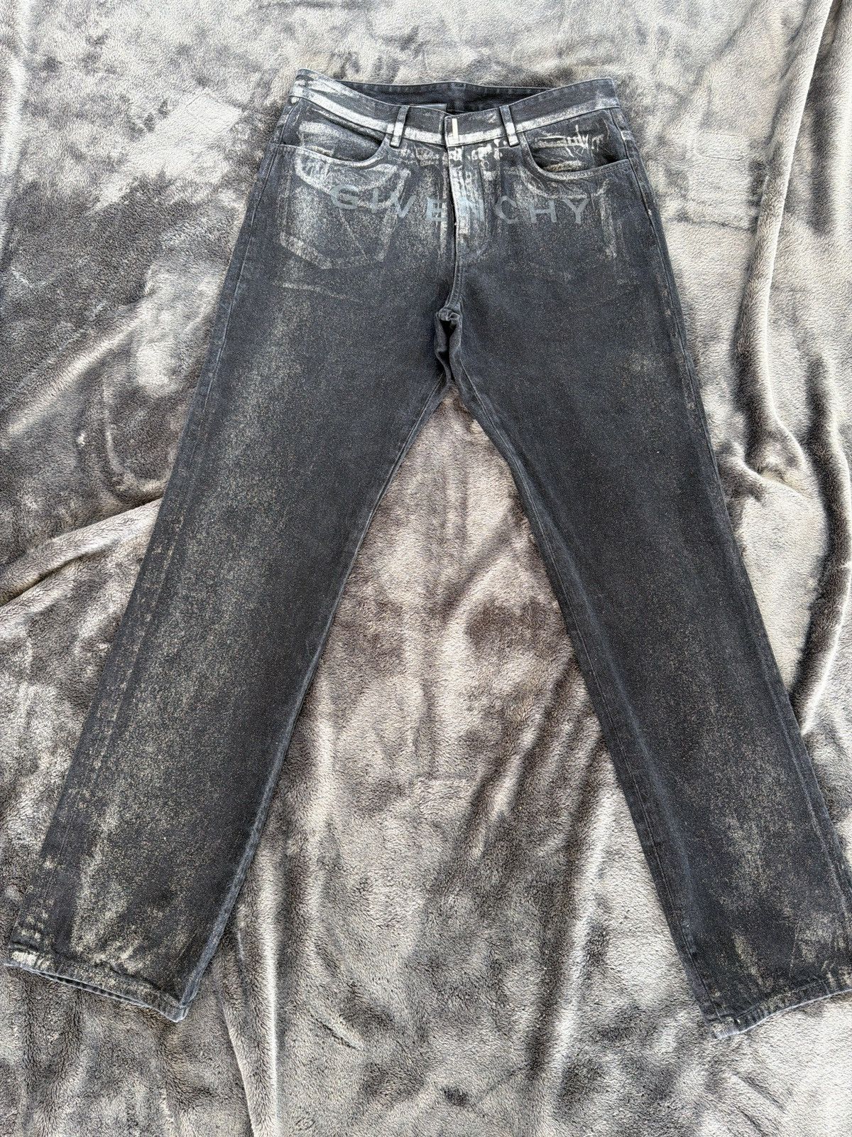 Givenchy Givenchy black denim reflective Size US 34 / EU 50 - 1 Thumbnail