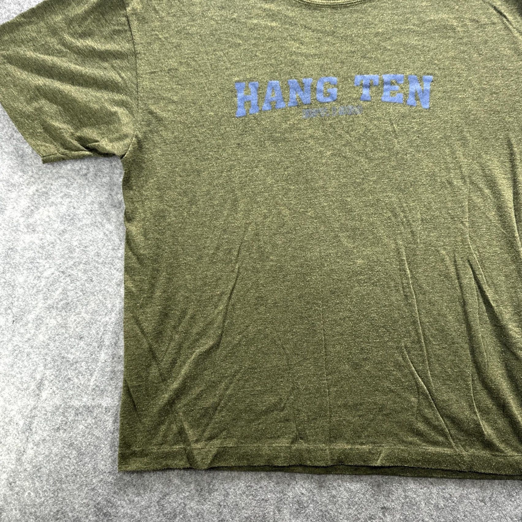Hang Ten Hang Ten Shirt Mens L Green Heather Graphic Surf Logo Short Sleeve Casual Size US L / EU 52-54 / 3 - 4 Thumbnail