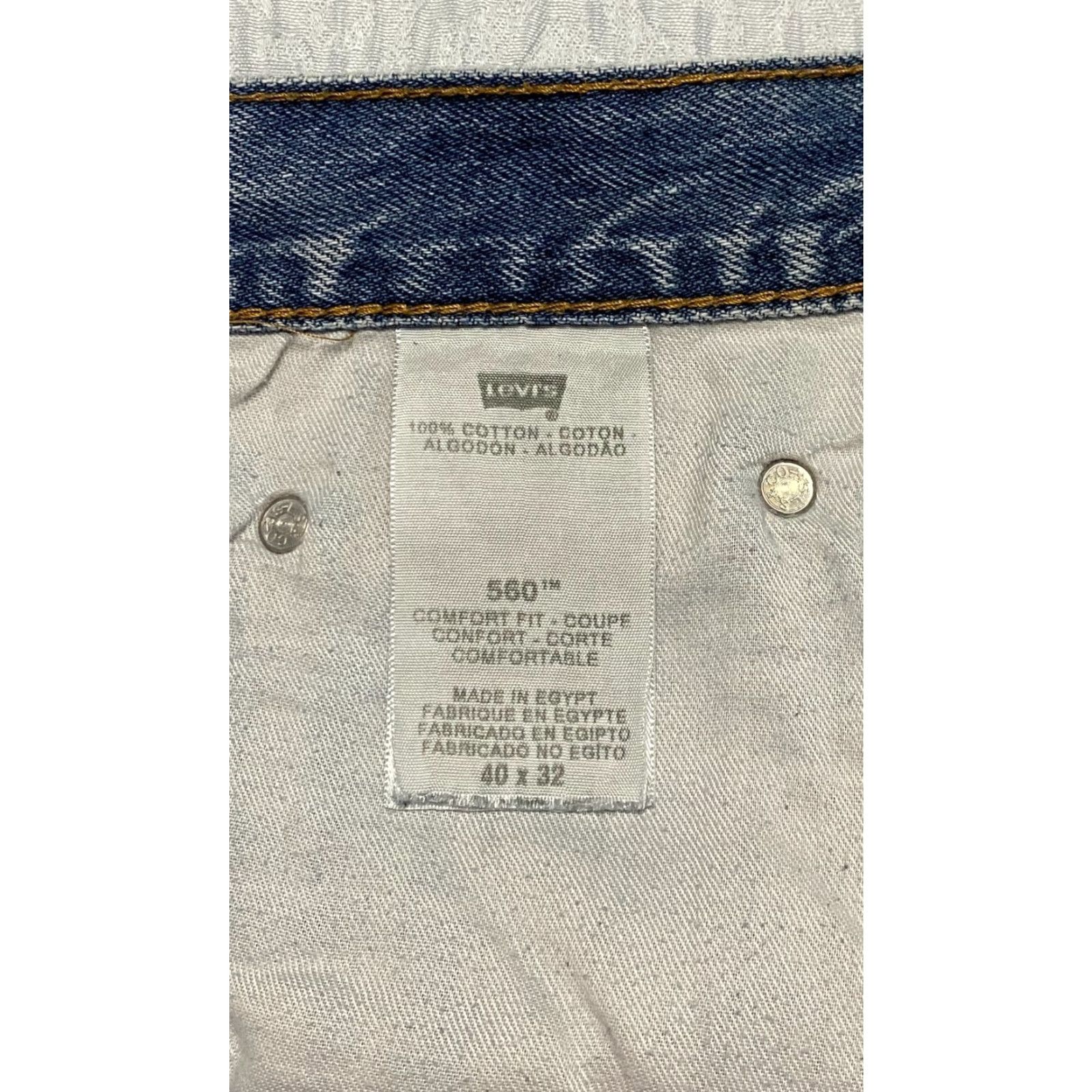 Levi's VINTAGE Levi's 560 Jeans Mens 40x32 Blue Comfort Fit Baggy 90s Grunge Levi's 500 Series Mens Jeans Blue Size US 40 / EU 56 - 7 Thumbnail