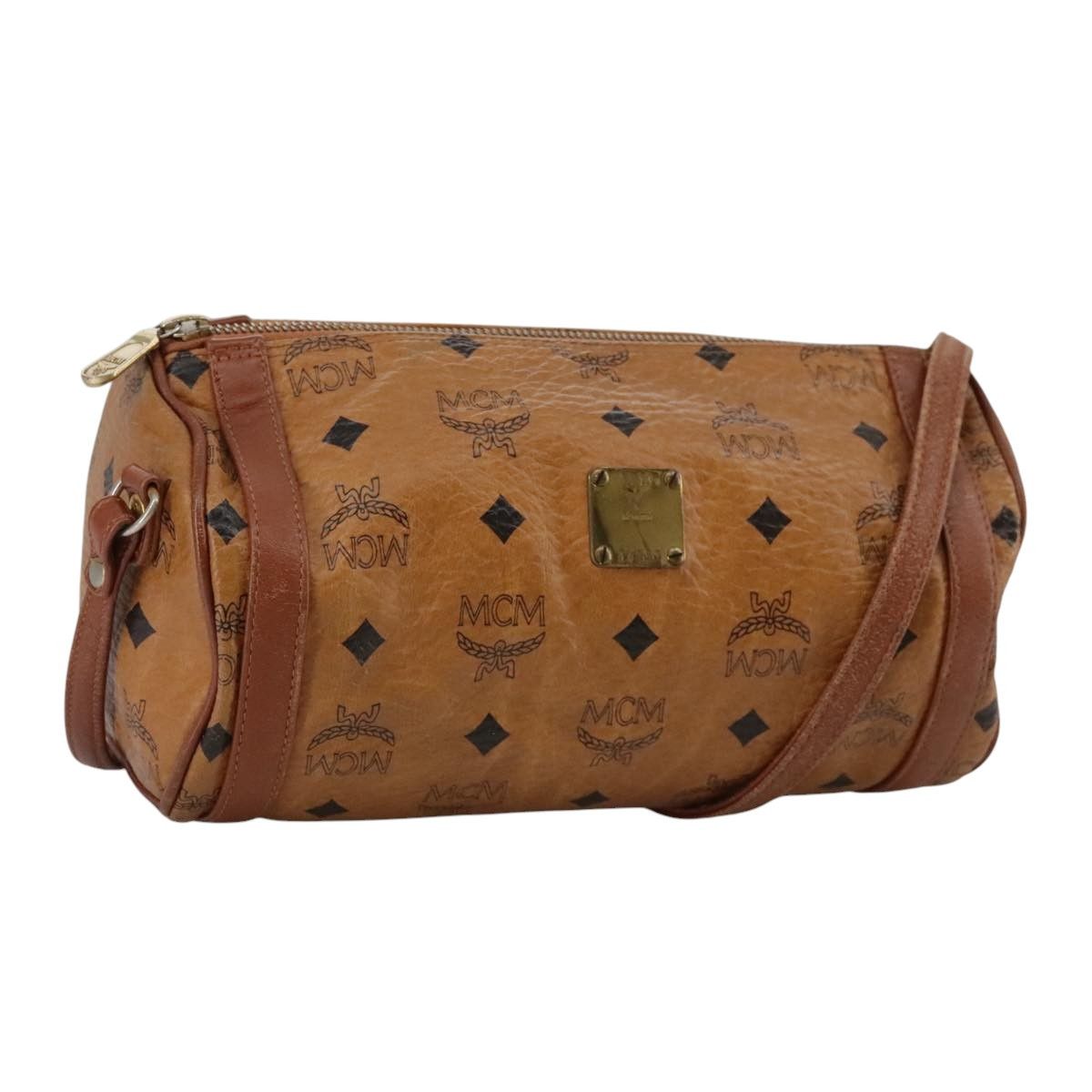 MCM Visetos Brown Leather Shoulder Bag (Pre-Owned) Size ONE SIZE - 1 Thumbnail
