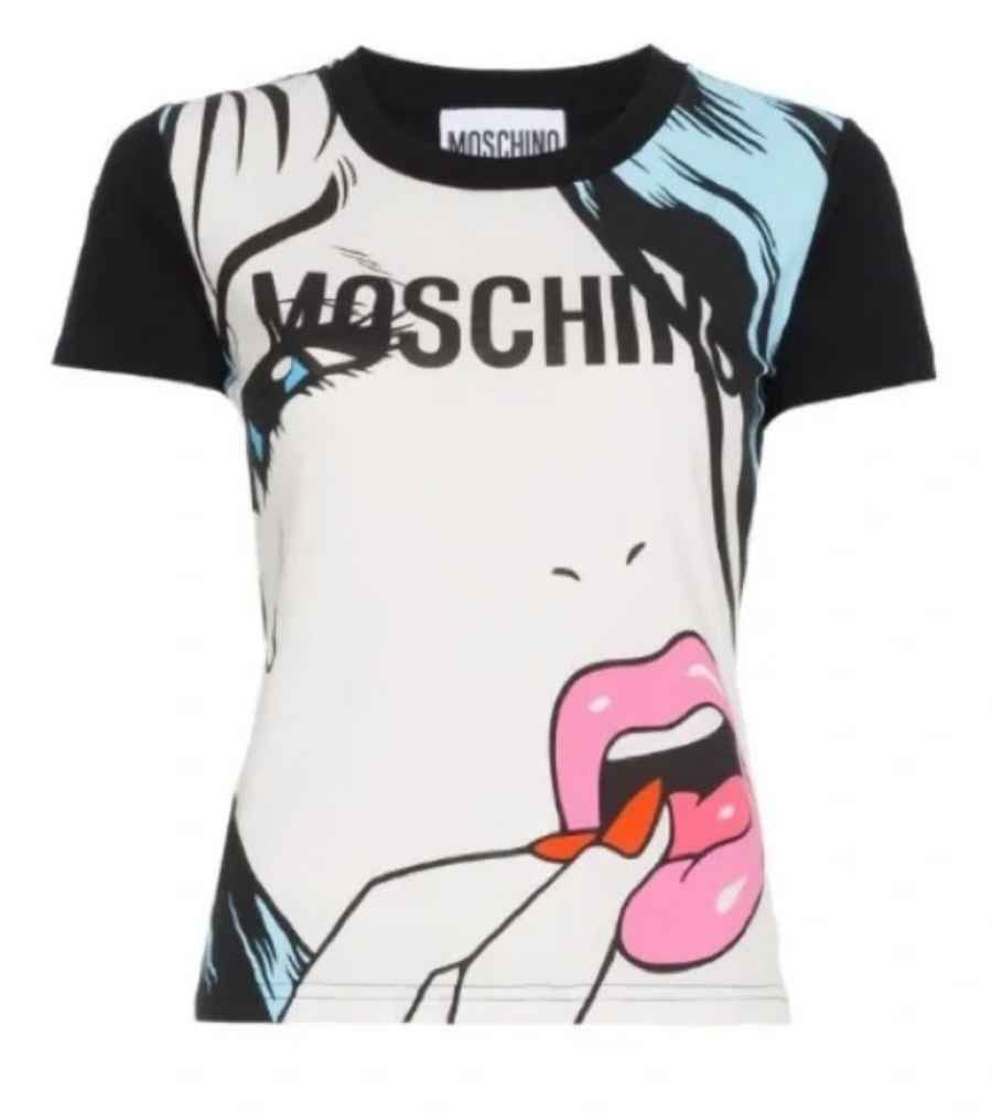 Moschino Couture Crying Woman Pop Art Girl Top T-Shirt