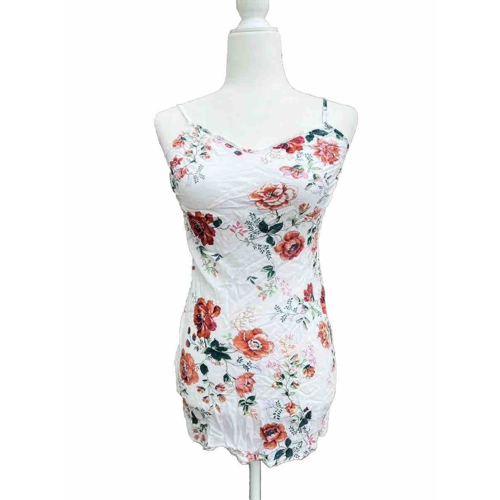 Maje MAJE Flower Print Mini Dress size S white Y2K poppy A000268 Size S / US 4 / IT 40 - 1 Thumbnail