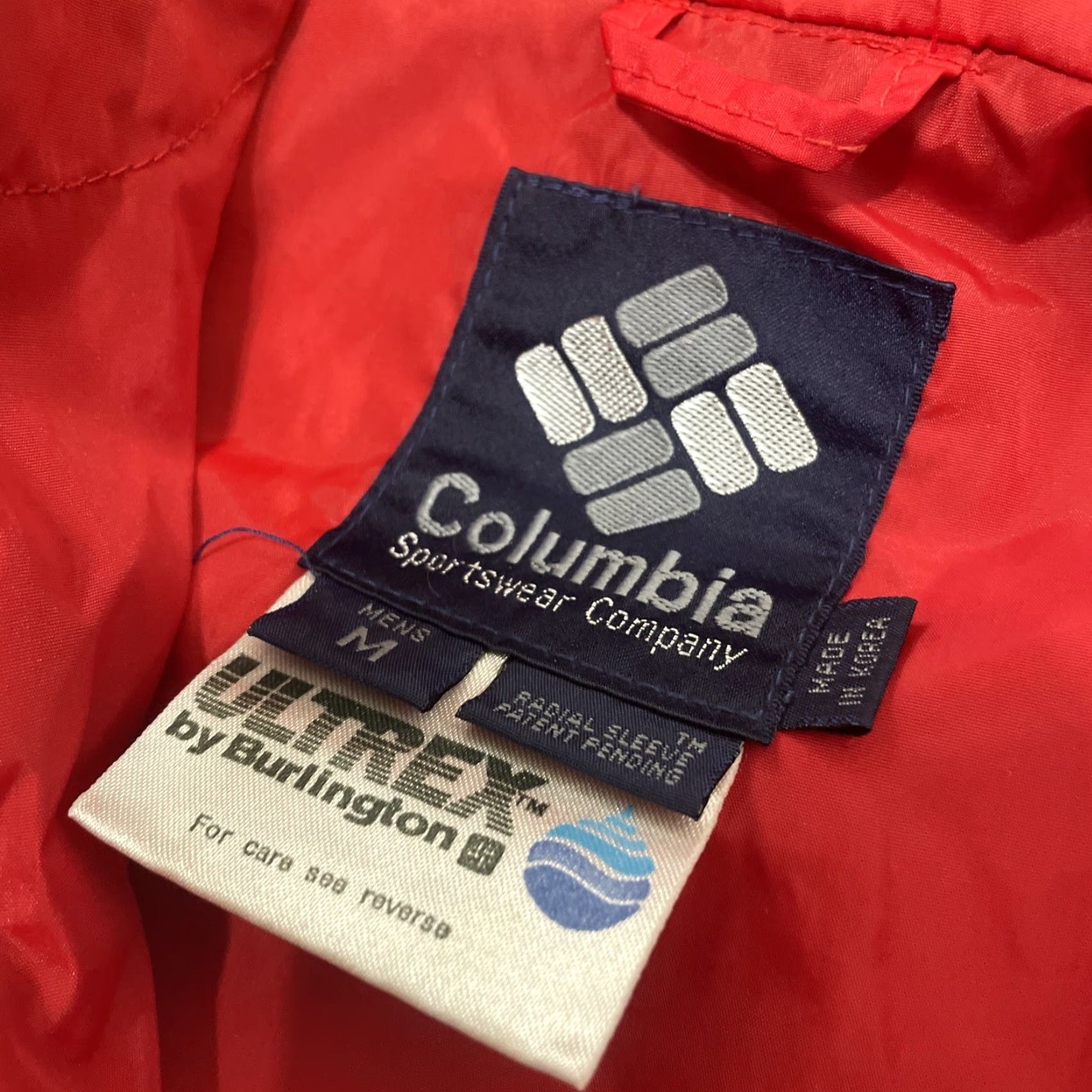 Burlington VINTAGE Columbia Ultrex Burlington Parka Jacket Men M Blue Red Line Coat Stadium 90s Wind Rain Windproof Nylon Parka Mens Jacket Size US M / EU 48-50 / 2 - 6 Thumbnail