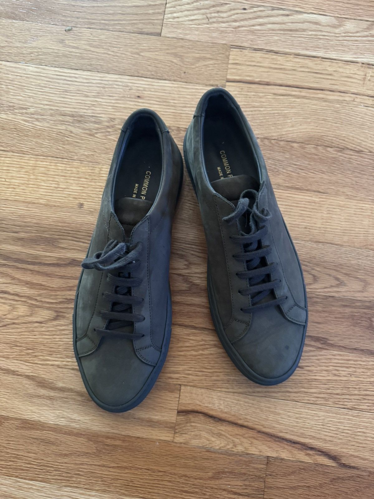 Army Green nubuck common projects