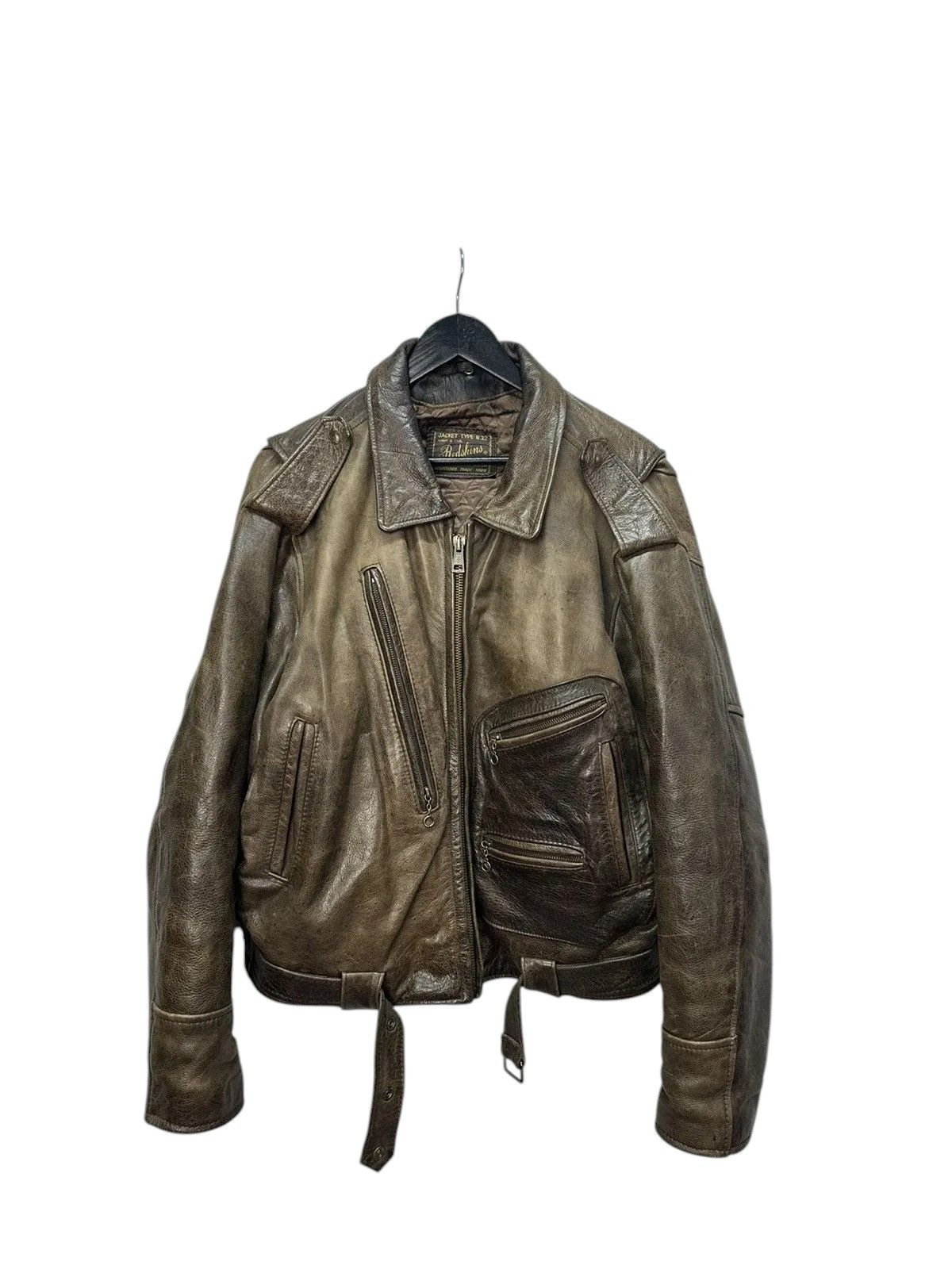 Red Wing Vintage Redskins B-32 Leather Jacket Rick Owens Style Size US XL / EU 56 / 4 - 4 Thumbnail