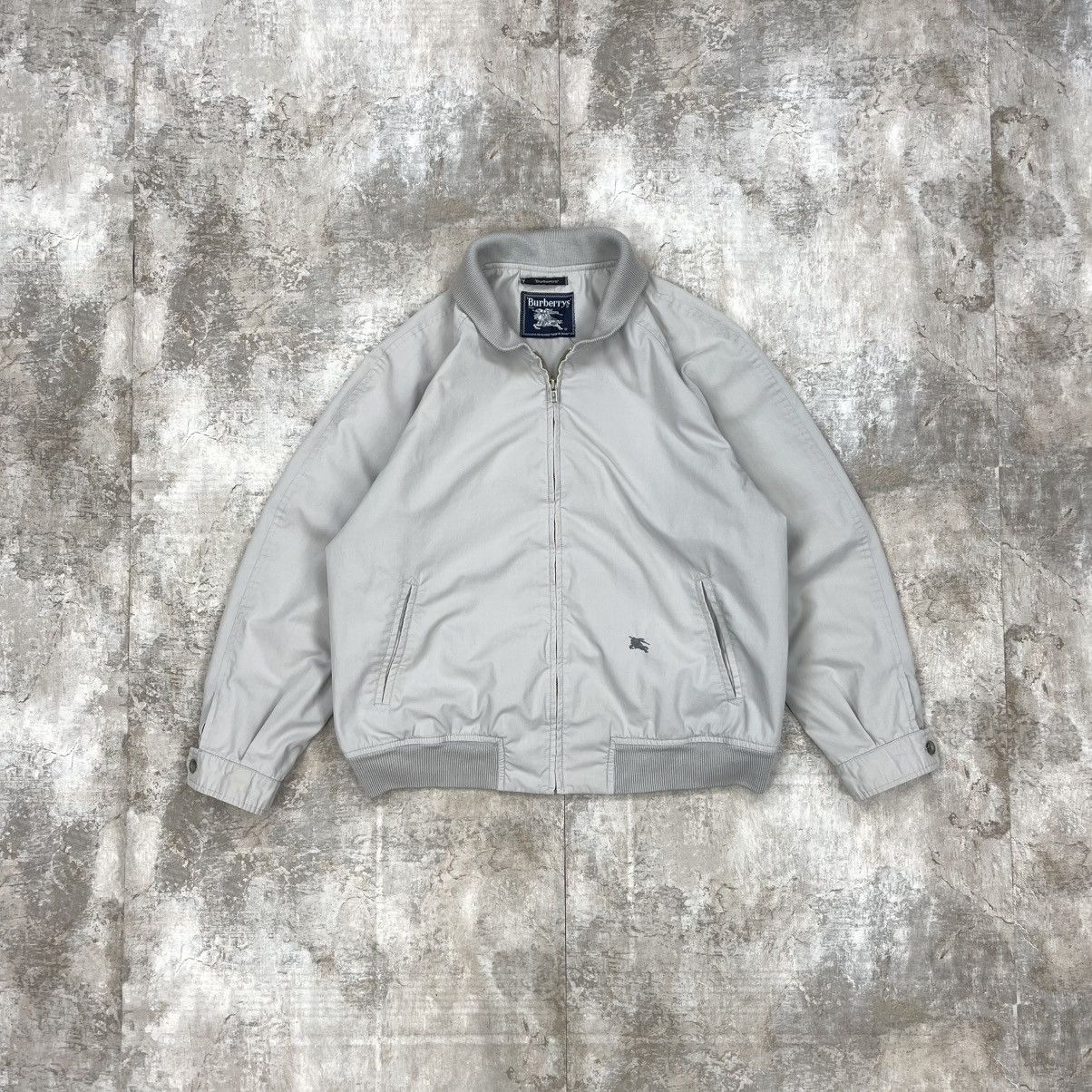 BURBERRY LIGHT BOMBER JACKET GREY LOGO