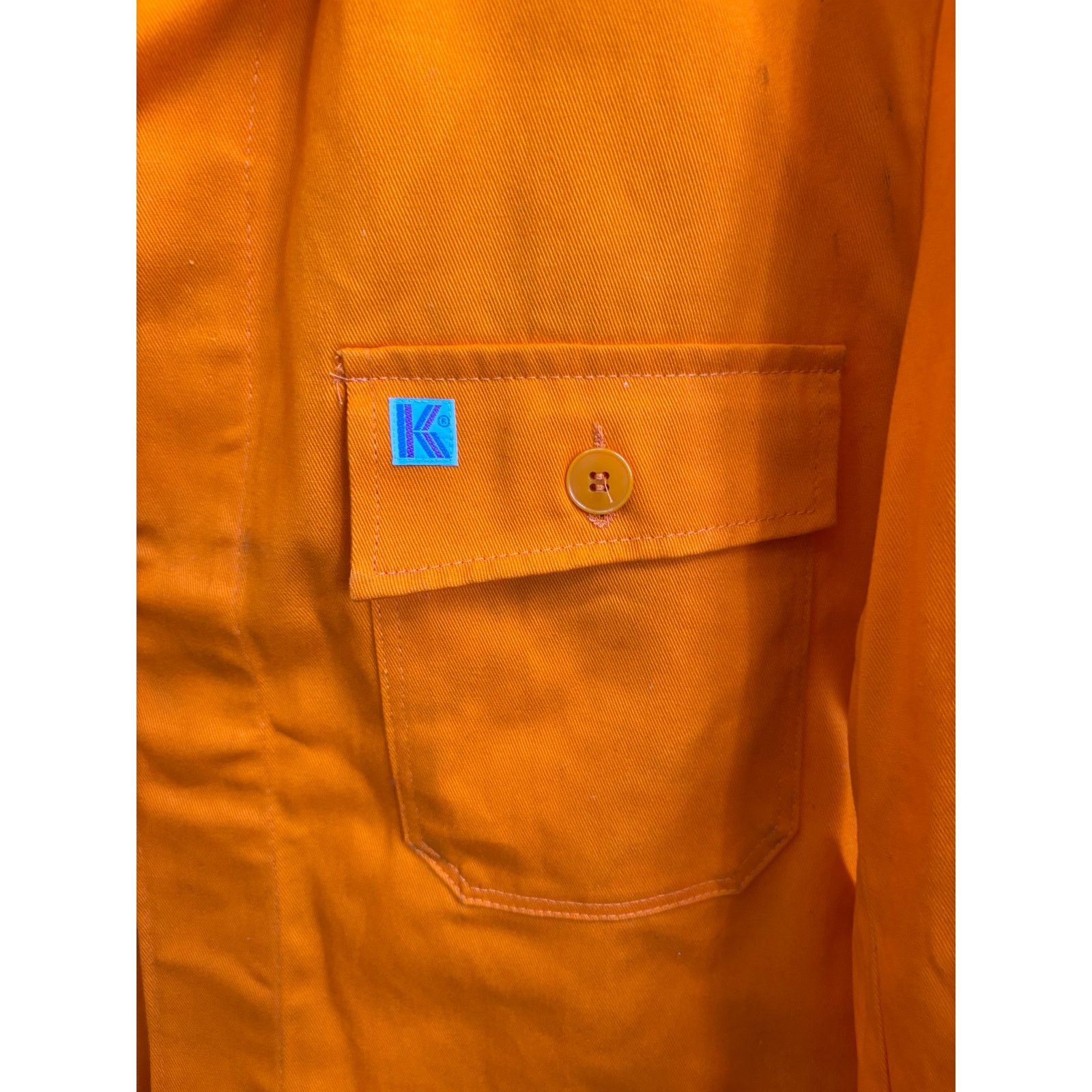 Vintage Vintage French Orange Sanforized Work Jacket – Men’s L Size US L / EU 52-54 / 3 - 4 Thumbnail