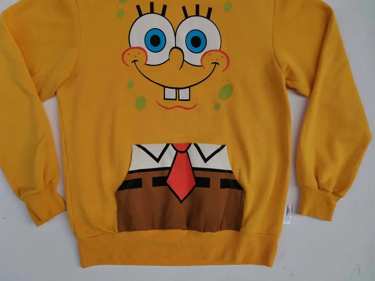 Cartoon Network Rare!!! Spongebob Squarepants Big Logo Hoodie Sweatshirt Size US L / EU 52-54 / 3 - 5 Thumbnail