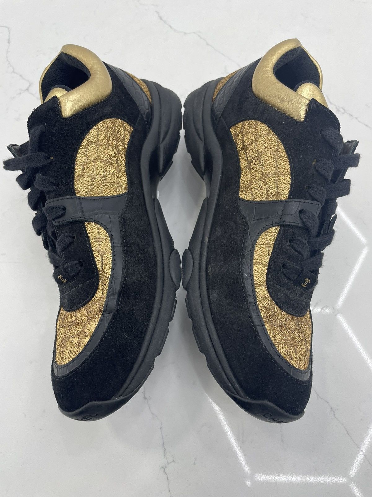 Chanel Chanel CC Runners Black&Gold Size US 10 / EU 43 - 3 Thumbnail