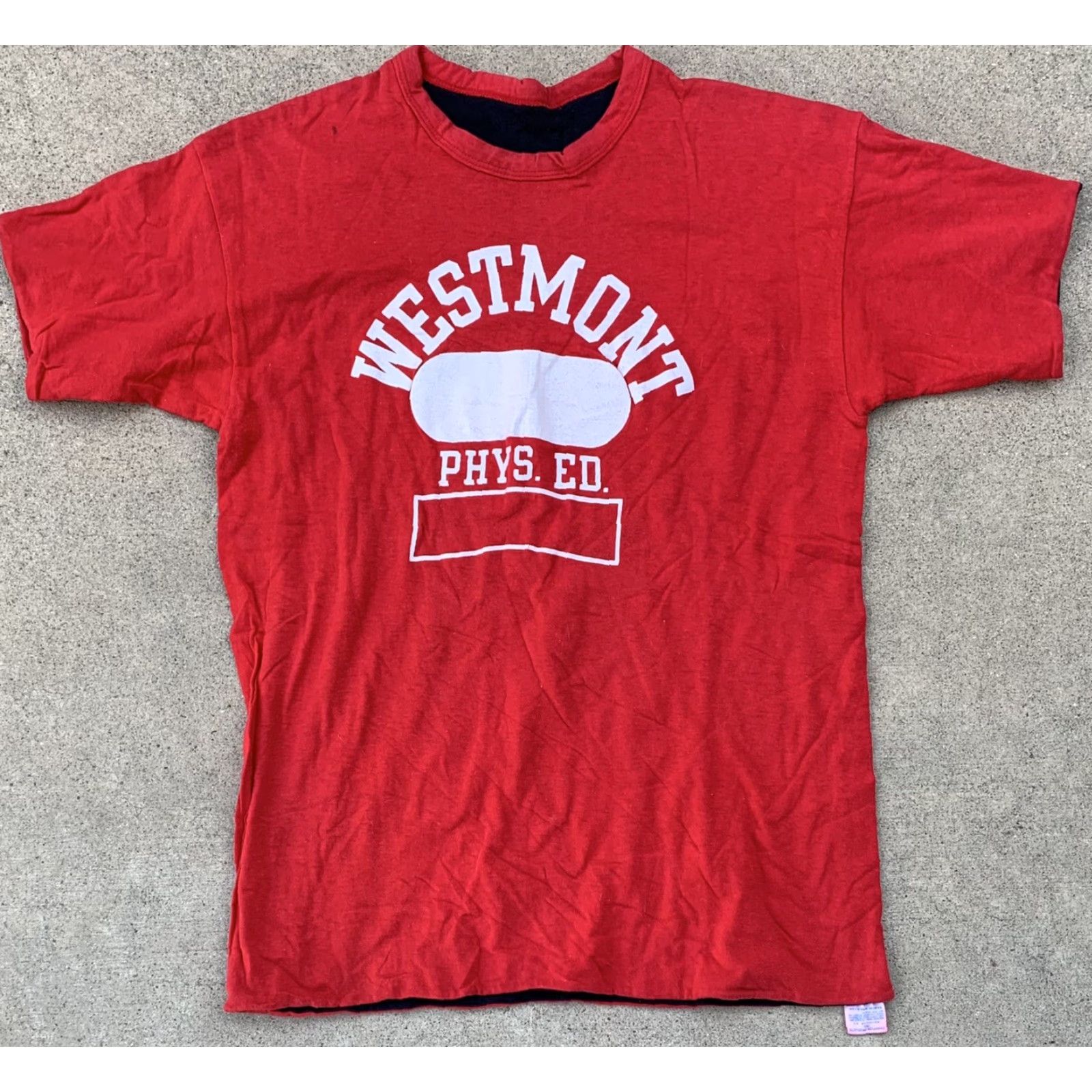 Champion VINTAGE Champion PE shirt Shirt Unisex L Red 70s reversible blue bar 70s L Mens Womens Boys Girls Size US L / EU 52-54 / 3 - 5 Thumbnail