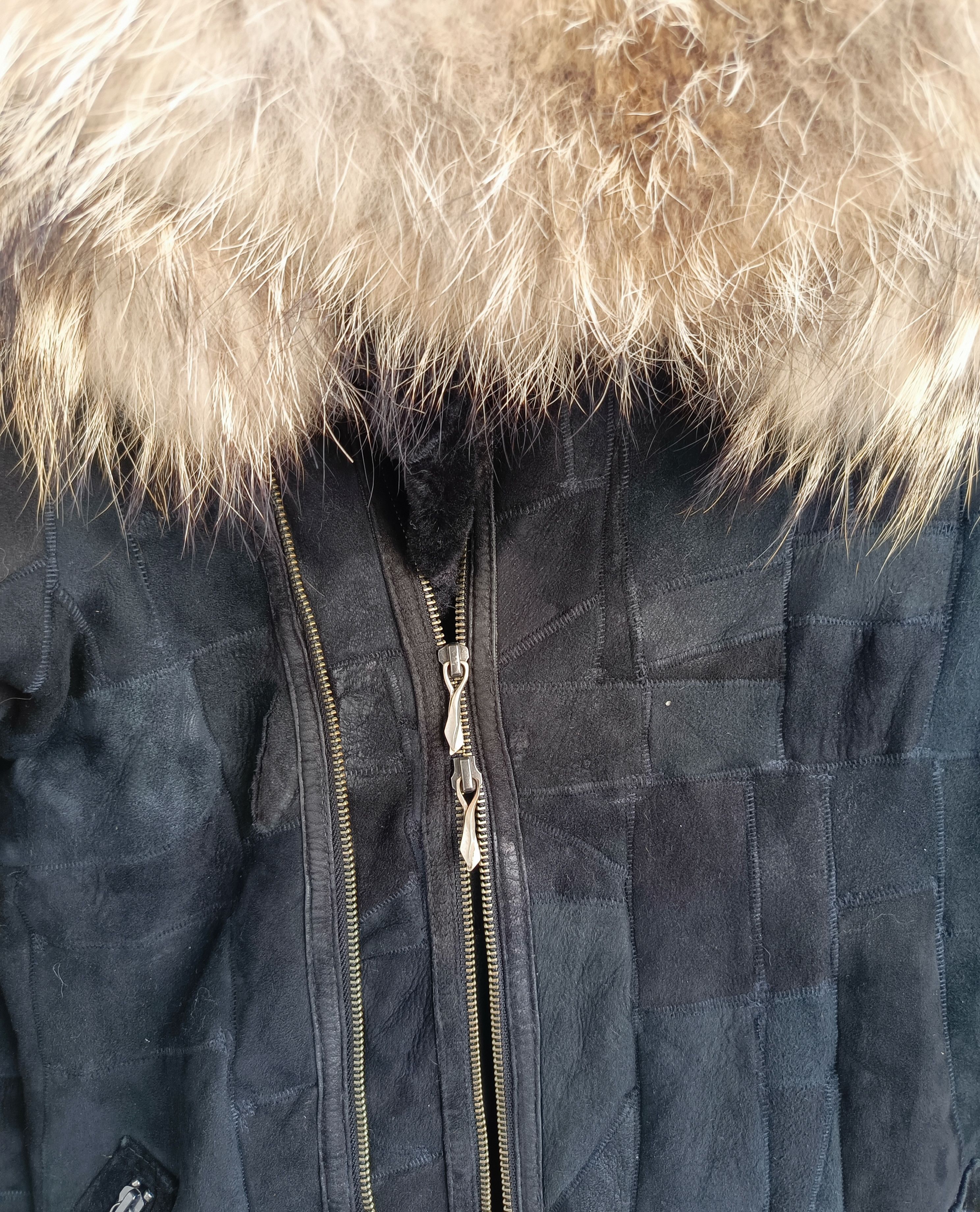 14th Addiction 14th Addiction Fur Hoodie PATCHWORK Leather Coat Size US XS / EU 42 / 0 - 6 Thumbnail