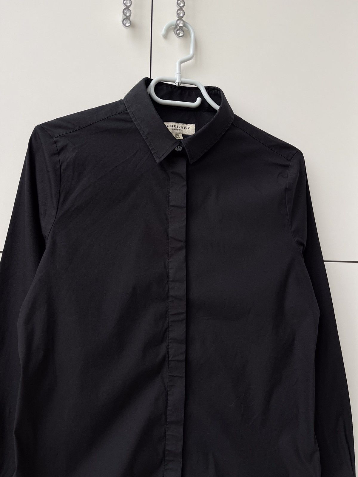 Burberry Vintage Burberry Button Up Black Shirt Nova Check Size L / US 10 / IT 46 - 2 Thumbnail