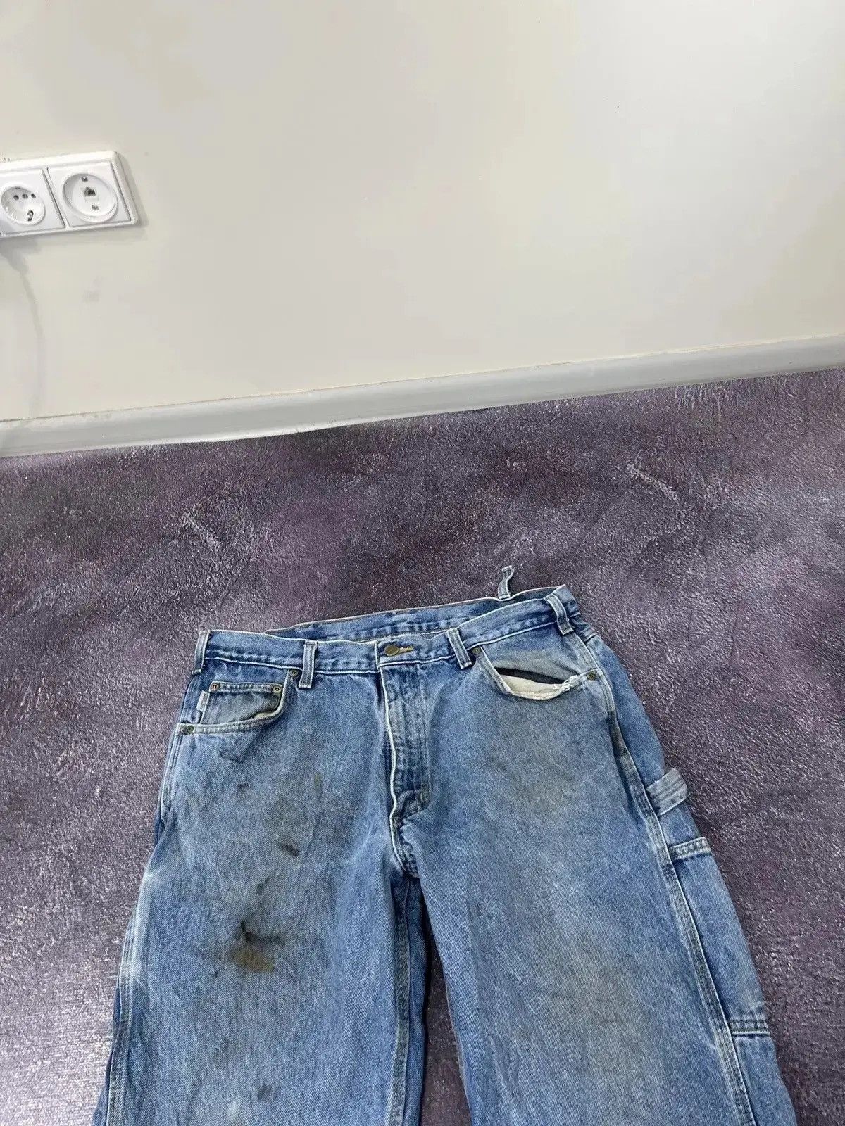 Carhartt × Vintage Vintage Carhartt American Blue Work Hype Baggy Jeans Size US 36 / EU 52 - 8 Thumbnail