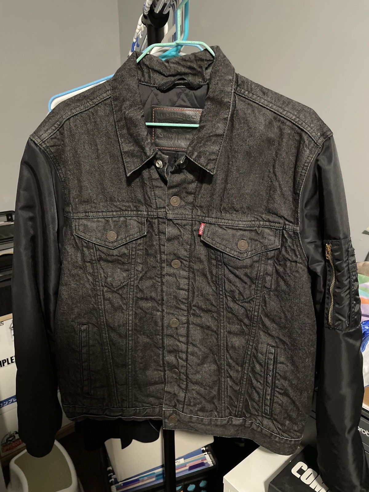 Levi's Levi’s Denim Jacket Hybrid Satin Sleeves Size US M / EU 48-50 / 2 - 1 Preview