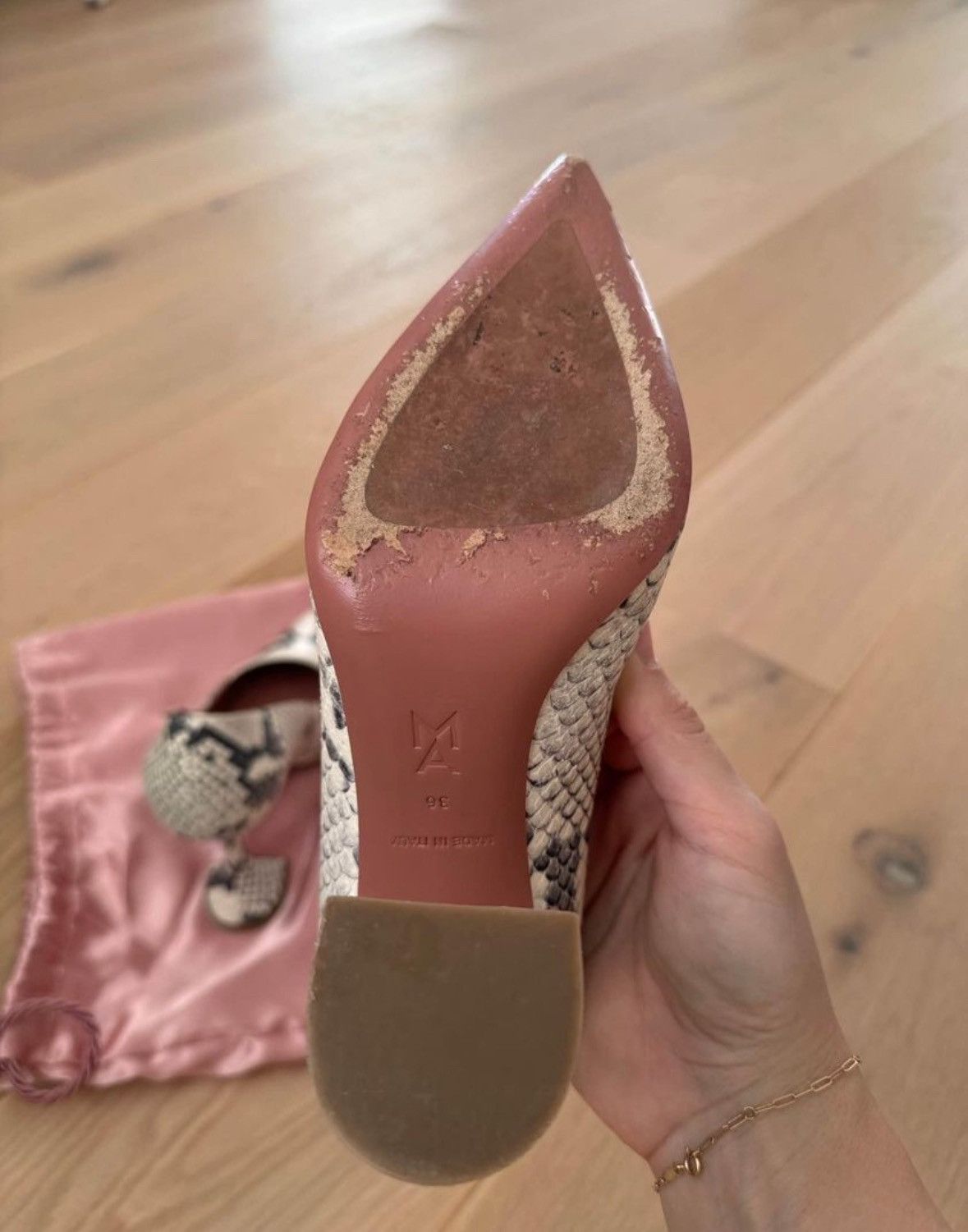 Amina Muaddi Amina Muaddi leather heels size 36 Size US 6 / IT 36 - 7 Thumbnail