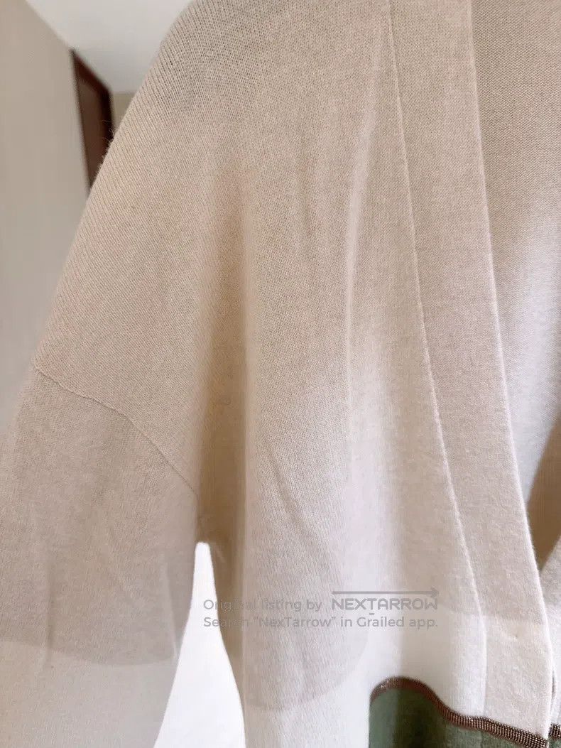 Brunello Cucinelli Brunello Cucinelli Color block cashmere cardigan Size S / US 4 / IT 40 - 2 Thumbnail