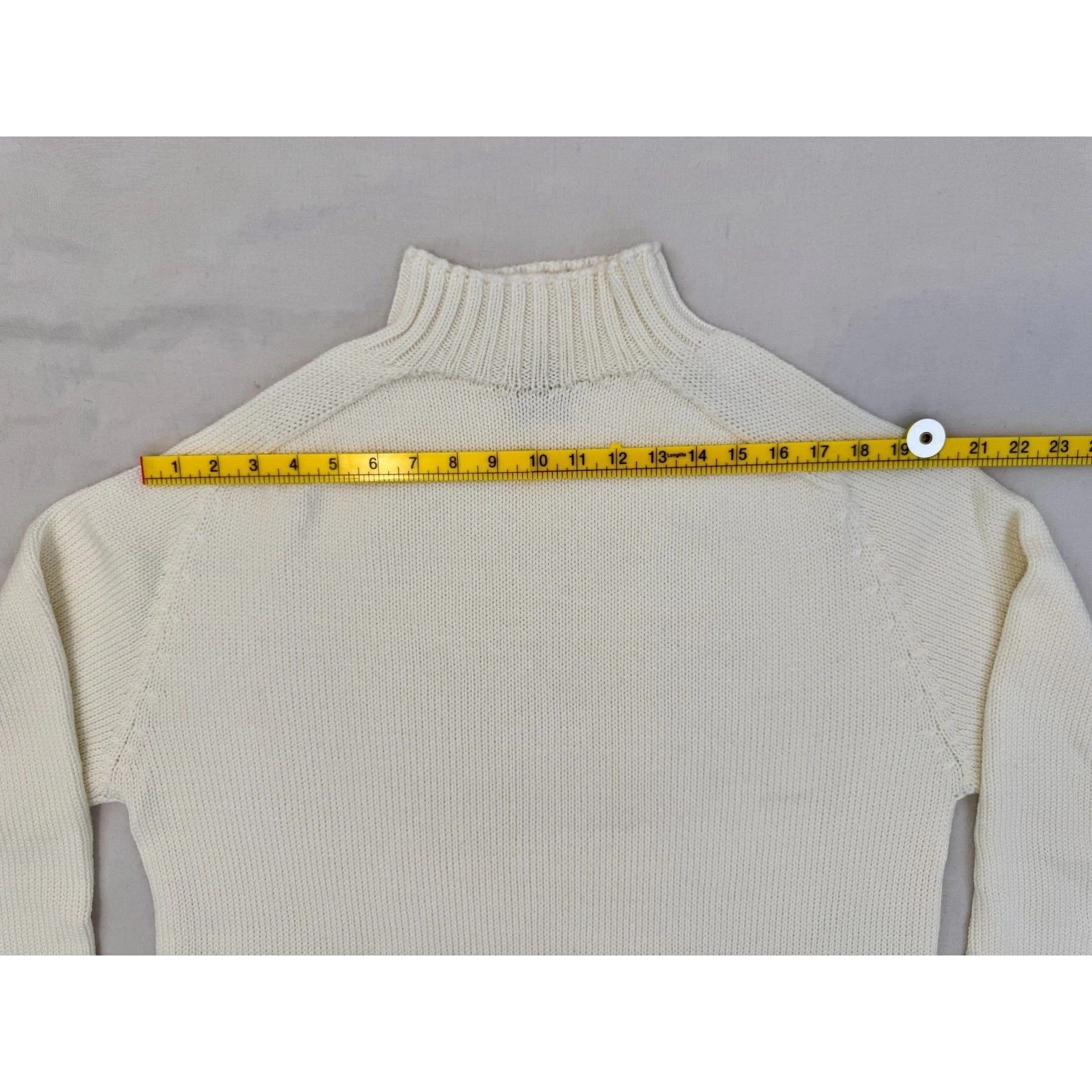 De Bonne Facture Countryside Mock Neck Ivory 1XL (Fits L) in White, Men's — image 4 of 6