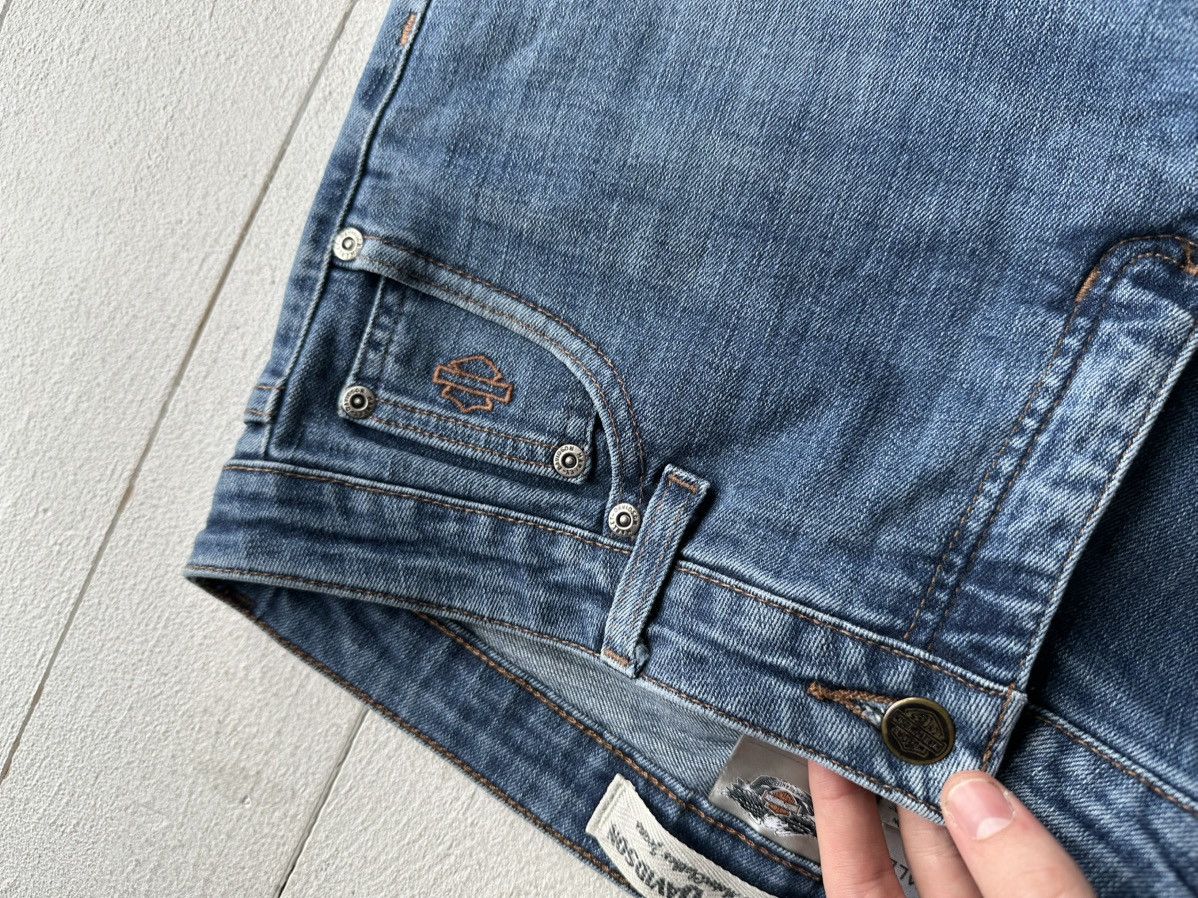 Harley Davidson × Vintage 🚨Vintage Y2K Harley Davidson Jeans Light Wash usa Size US 31 - 4 Thumbnail