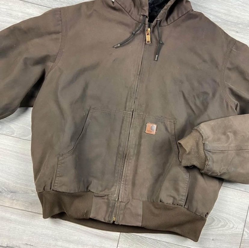 Carhartt Carhartt Duck Washed Quilt Lined Work Jacket* mens Large Reg Size US L / EU 52-54 / 3 - 4 Thumbnail