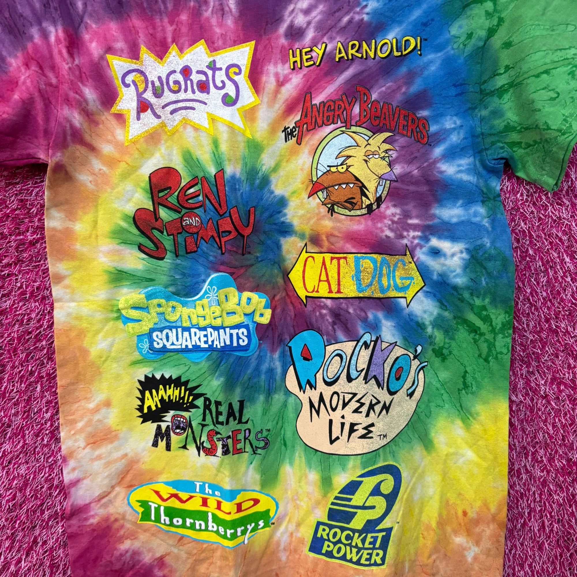 Nickelodeon Nickelodeon Classic Cartoon Titles Mix Tie Dye T-Shirt Small Size US S / EU 44-46 / 1 - 2 Thumbnail