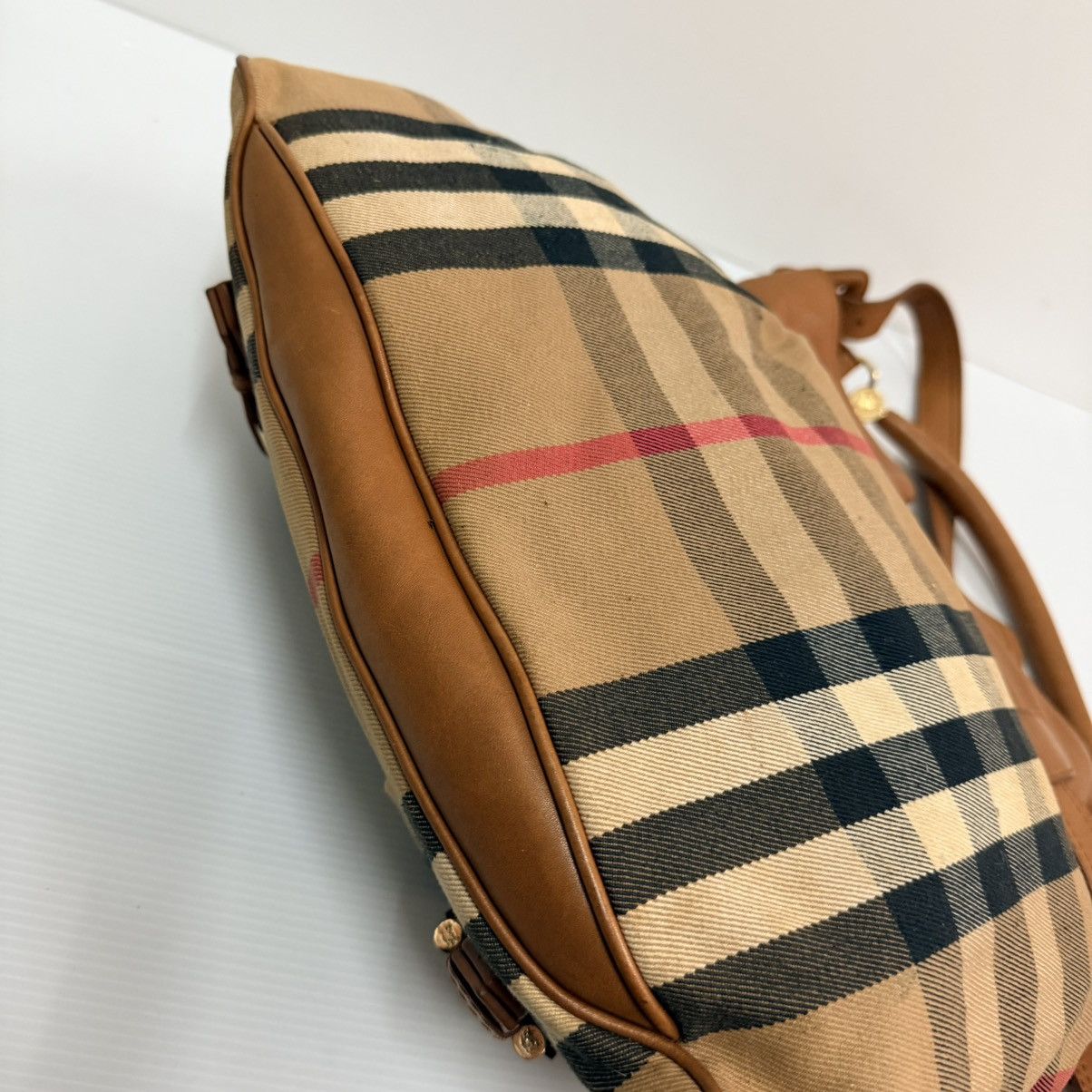 Burberry Burberry Novacheck Canvas Large Shoulder Bag Size ONE SIZE - 8 Thumbnail
