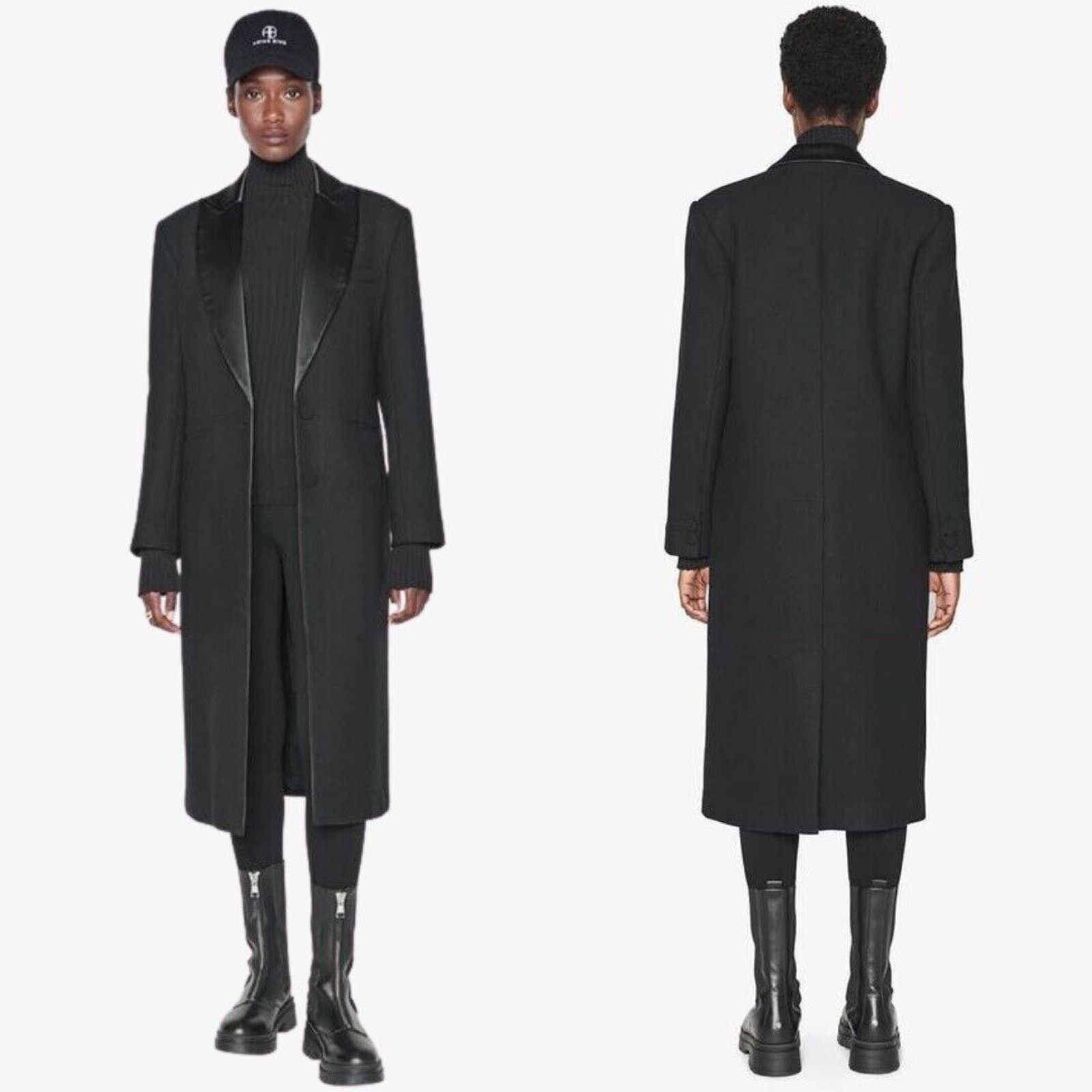 Anine Bing Anine Bing | NWT Selena Coat Black Wool Overcoat M Size M / US 6-8 / IT 42-44 - 1 Thumbnail