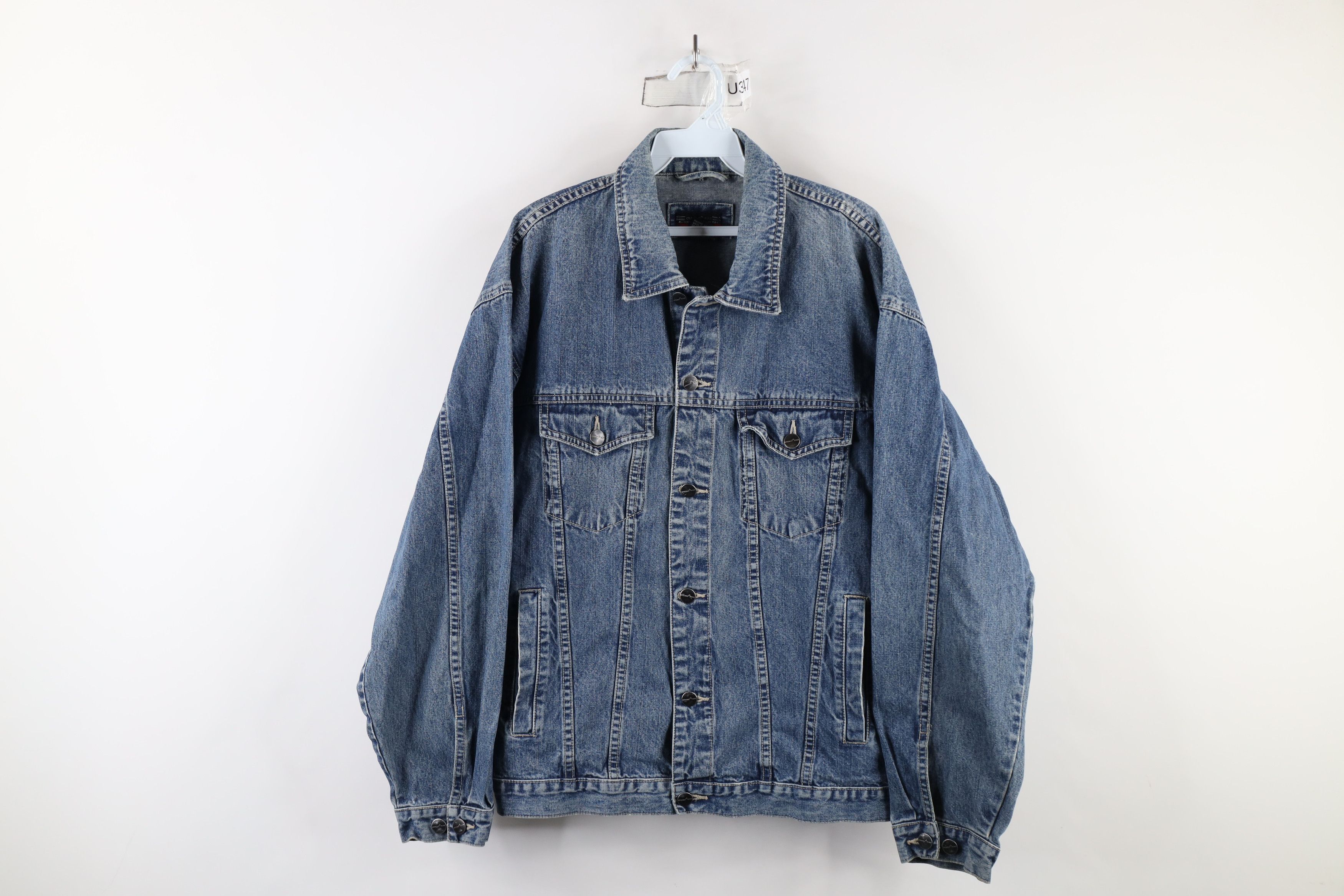 Vintage Vintage 90s Y2K Streetwear Denim Jean Trucker Jacket Blue Size US M / EU 48-50 / 2 - 1 Thumbnail