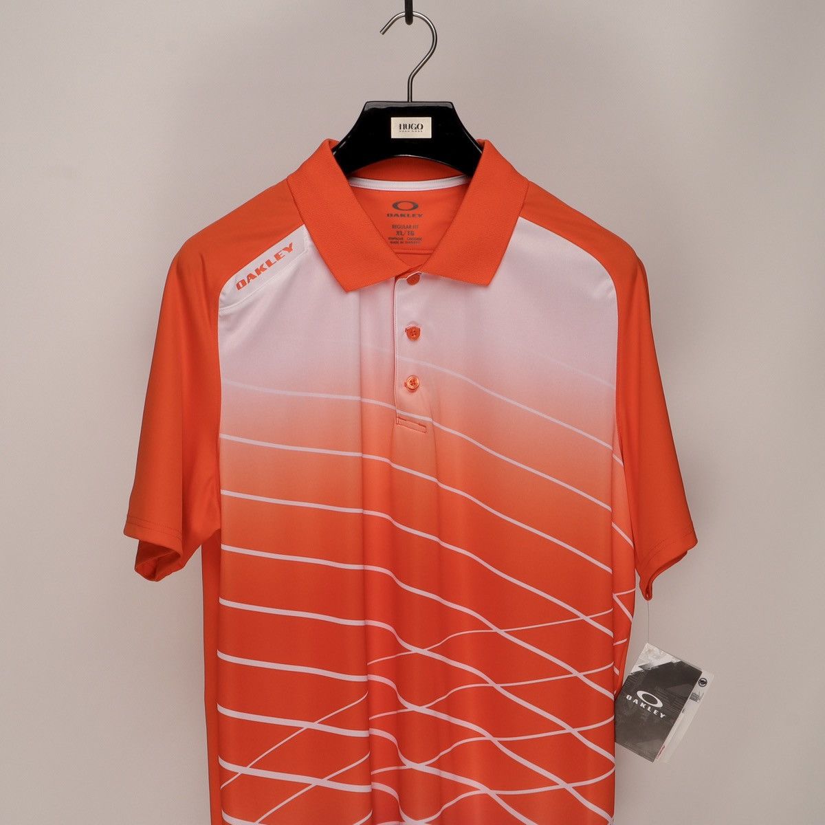 Oakley NEW Men’s Oakley Slide Polo Shirts Red Orange Size: XL Size US XL / EU 56 / 4 - 5 Thumbnail