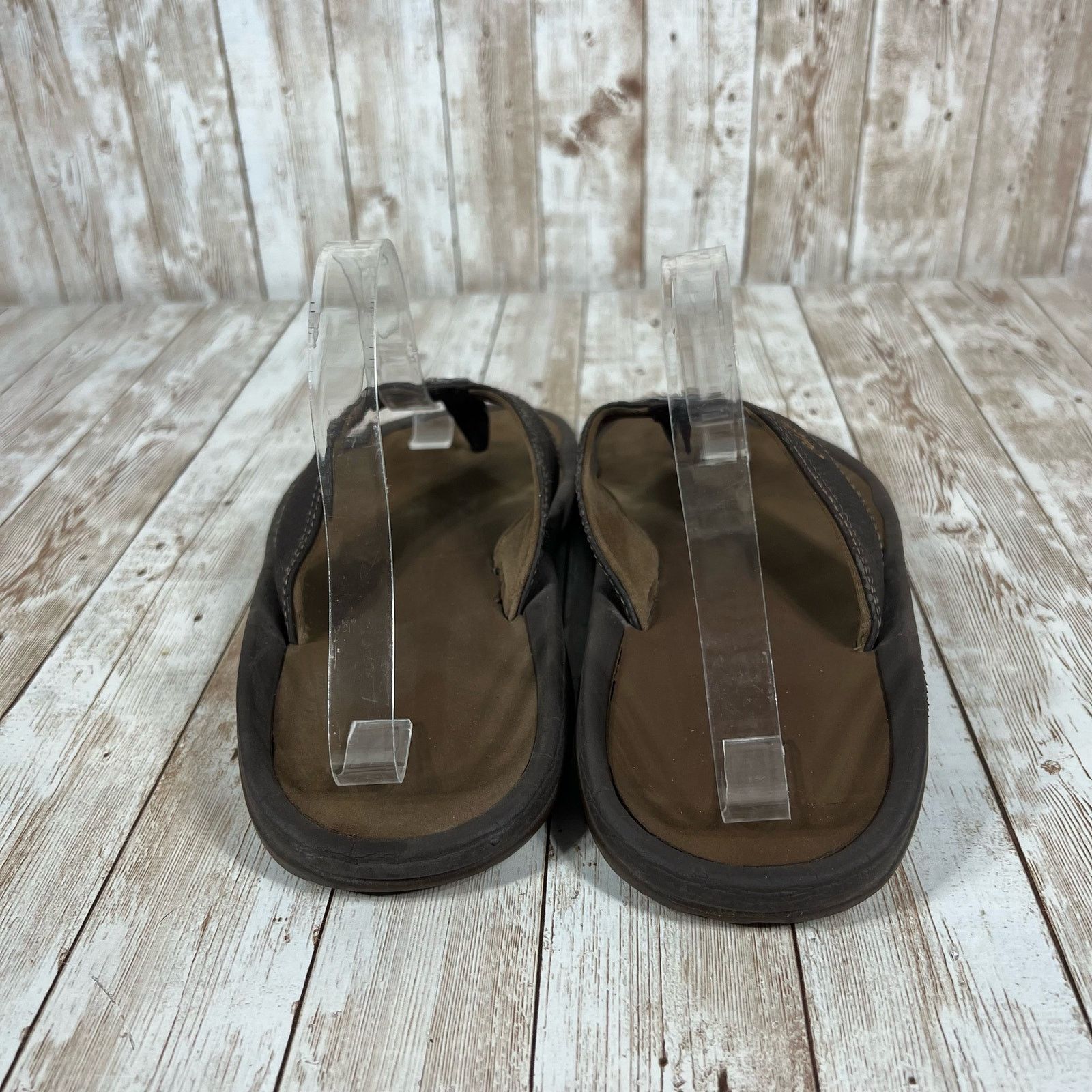 Olukai Olukai flip flops leather brown Mens 8 Size US 8 / EU 41 - 3 Thumbnail