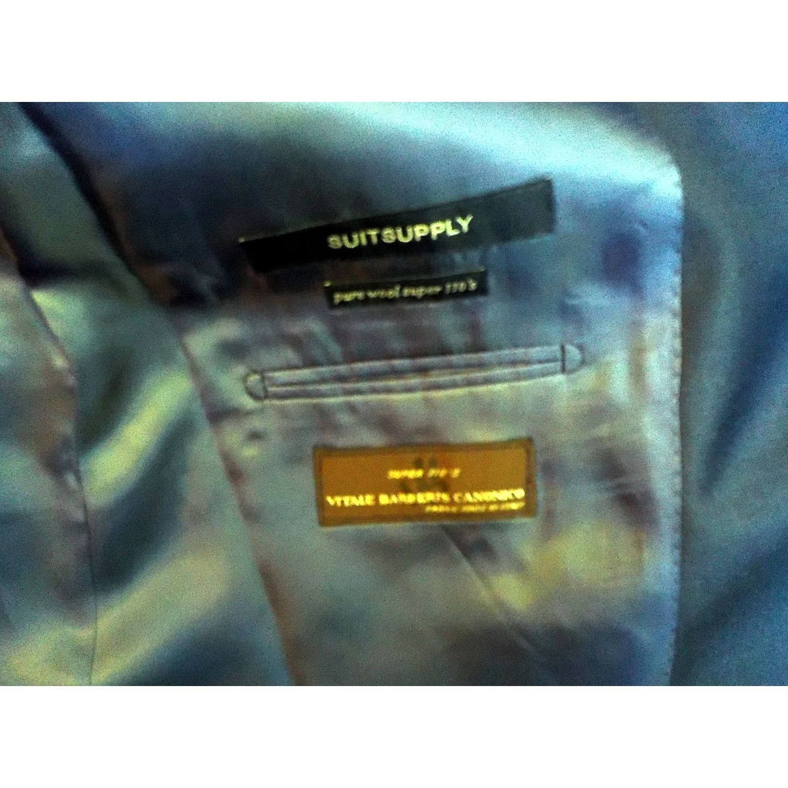 Suitsupply VINTAGE Suitsupply Navy Blazer Sport Coat Wool 110's Made in Italy 48R Mens Size 48R - 2 Thumbnail