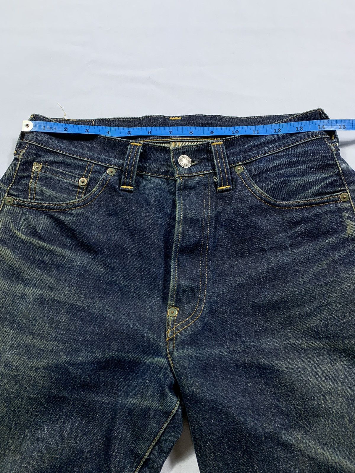 Levi's Vintage Clothing Vintage Levis 201XX Big E Selvedge Button Denim Jeans Size US 30 / EU 46 - 15 Thumbnail