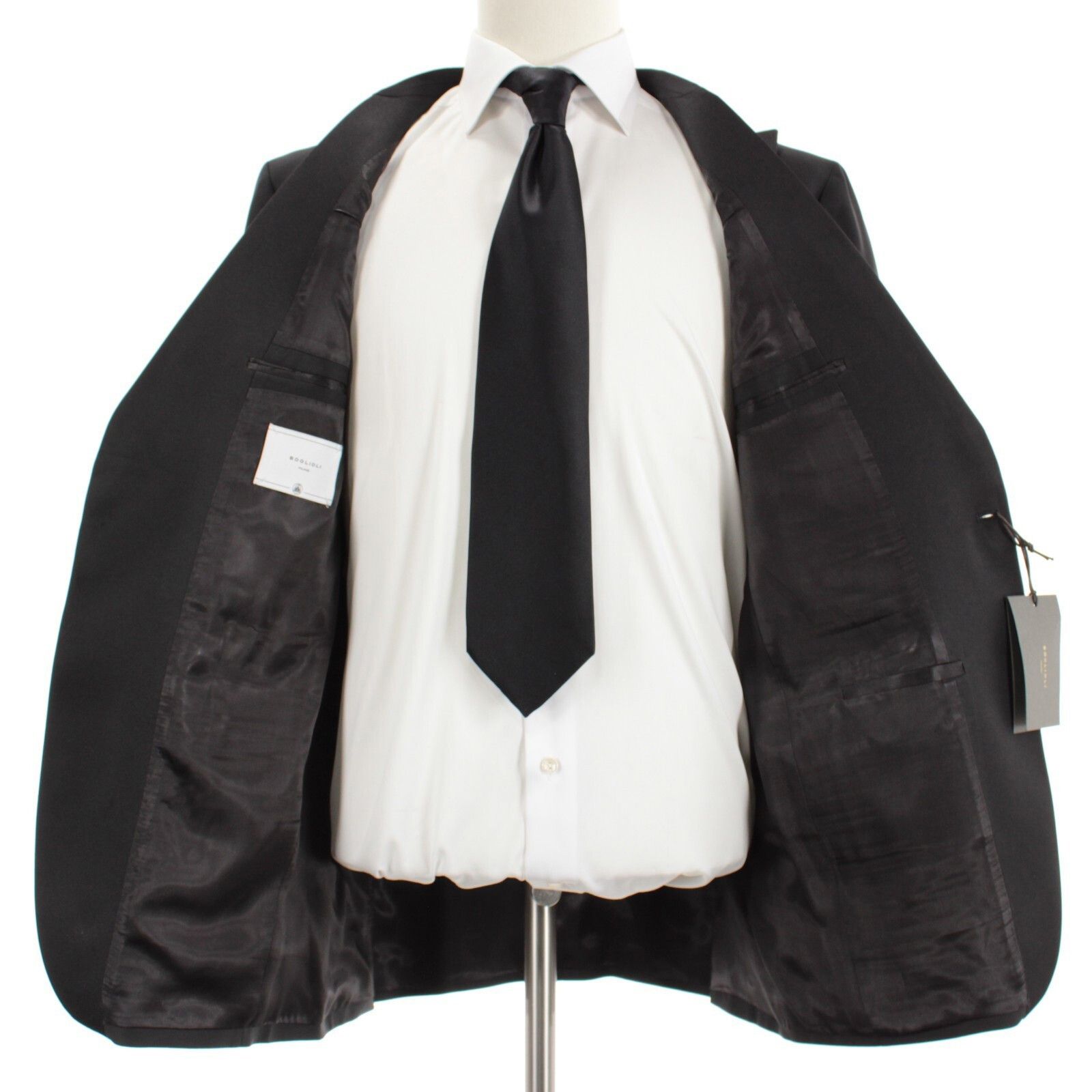 Boglioli Boglioli NWT Wool Two Piece Tuxedo Satin Peak Lapel Size 54R Size 44R - 9 Thumbnail
