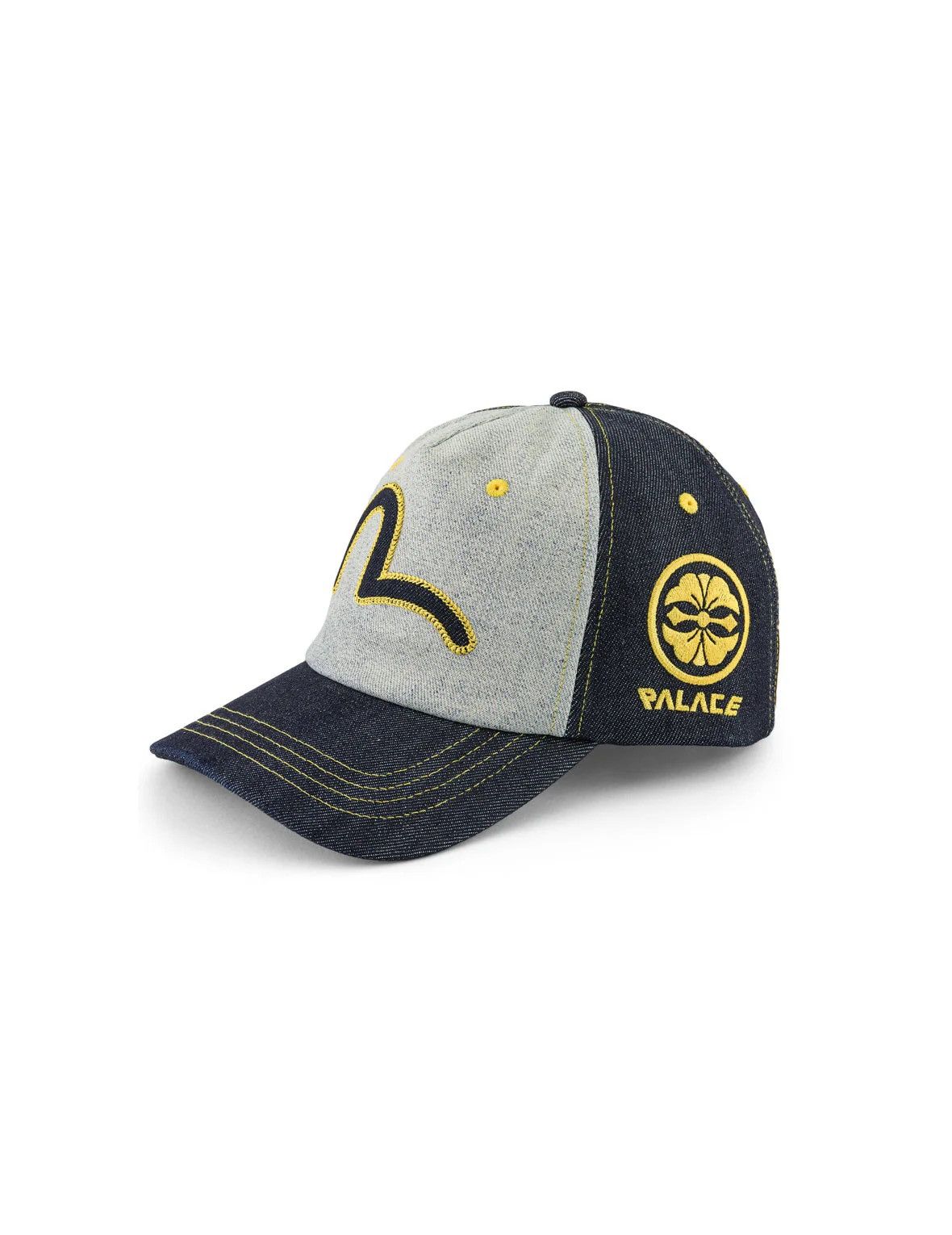 Evisu × Palace Palace x Evisu Denim Mesh Trucker Cap Stone Wash