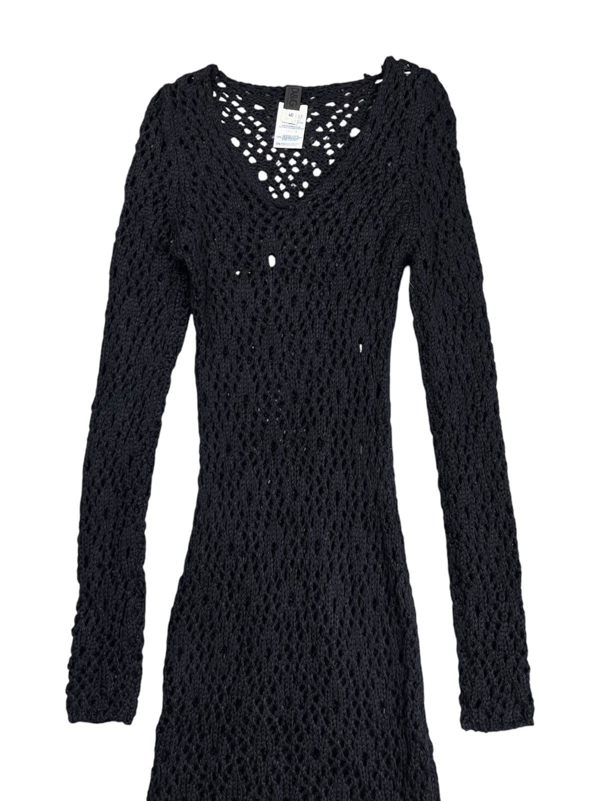 Dolce & Gabbana Archive Dolce Gabbana - Black Knitted Dress Size M / US 6-8 / IT 42-44 - 3 Thumbnail