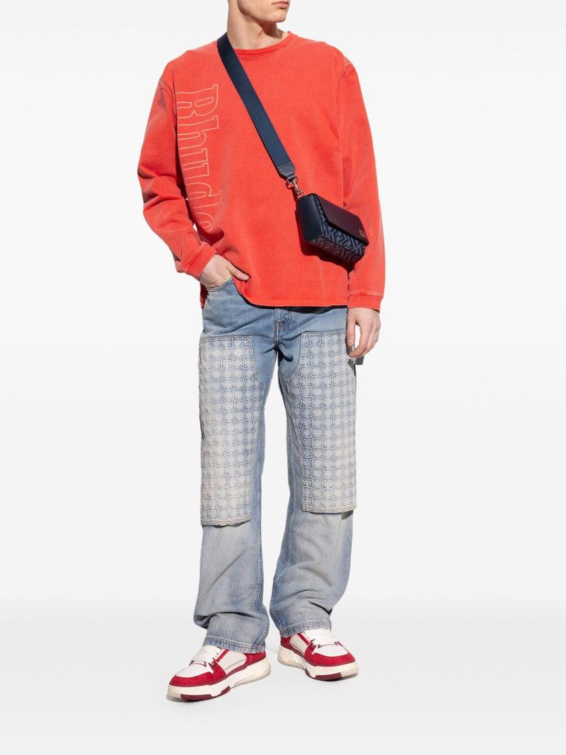 Amiri o1orln0326 MA Quad Sneakers in White/Red Size US 11 / EU 44 - 5 Thumbnail