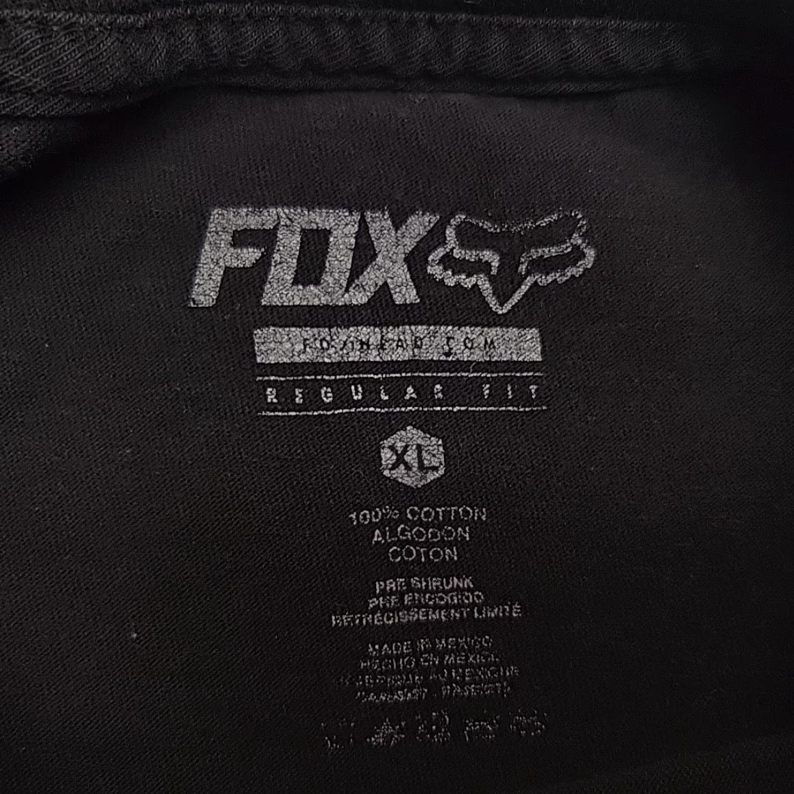 Logo 7 VINTAGE Fox Racing Shirt Mens XL Black Short Sleeve Motor Sports Crewneck Logo Tee Size US XL / EU 56 / 4 - 4 Thumbnail