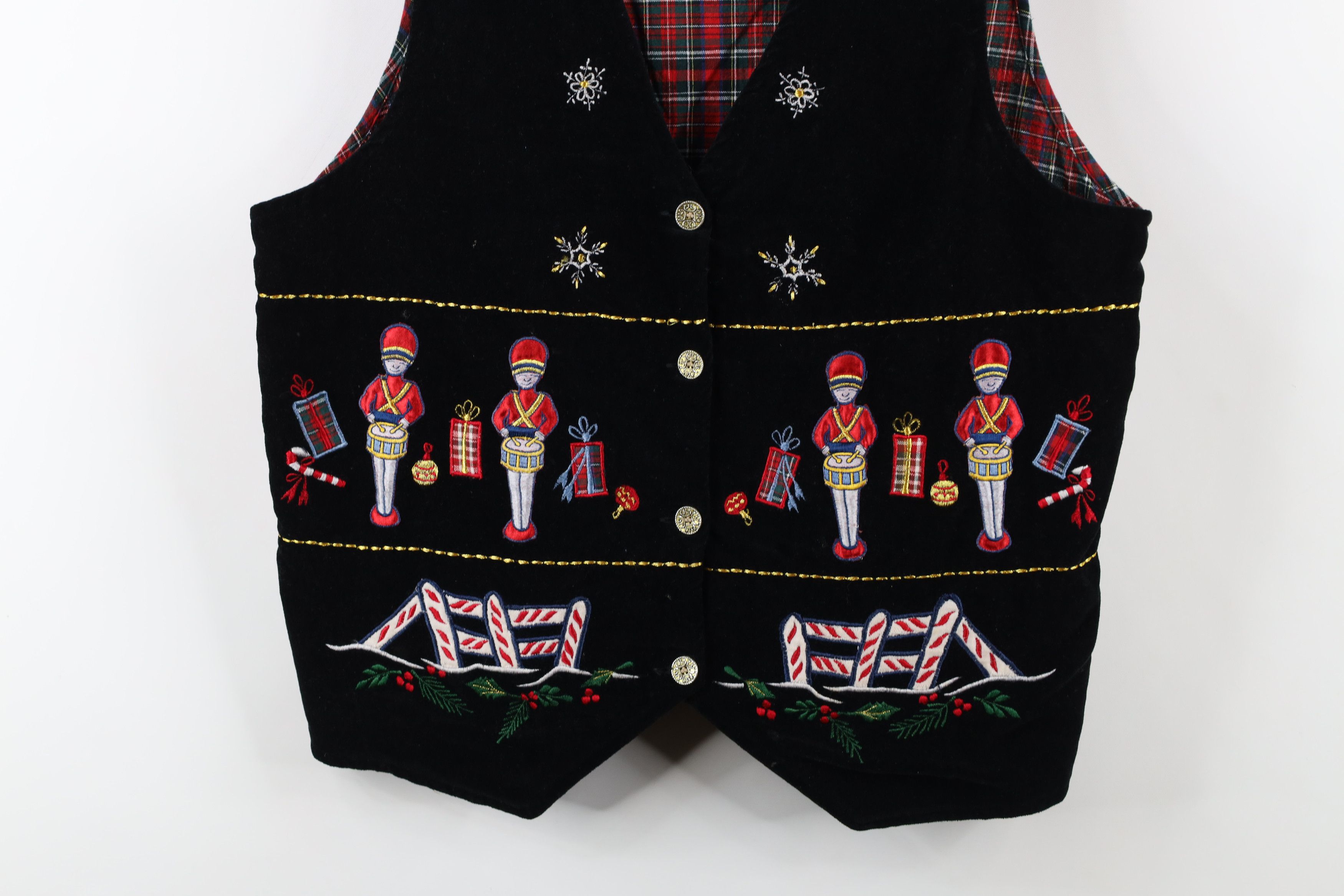 Vintage Vintage 90s Streetwear Christmas Snowflake Vest Jacket Size S / US 4 / IT 40 - 3 Thumbnail